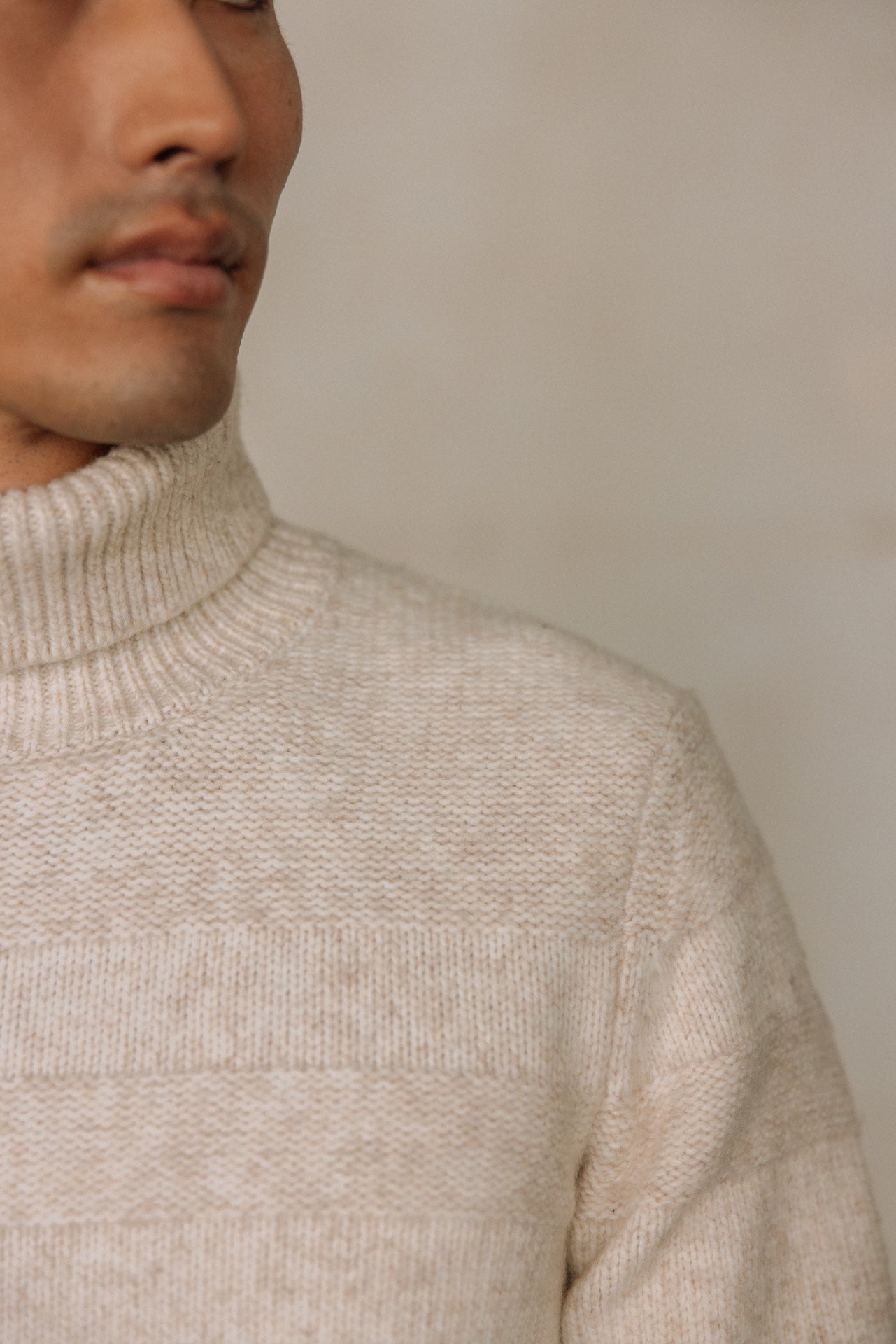Pull col roulé Hombres Romeo Bellagio egret | Freeman T. Porter