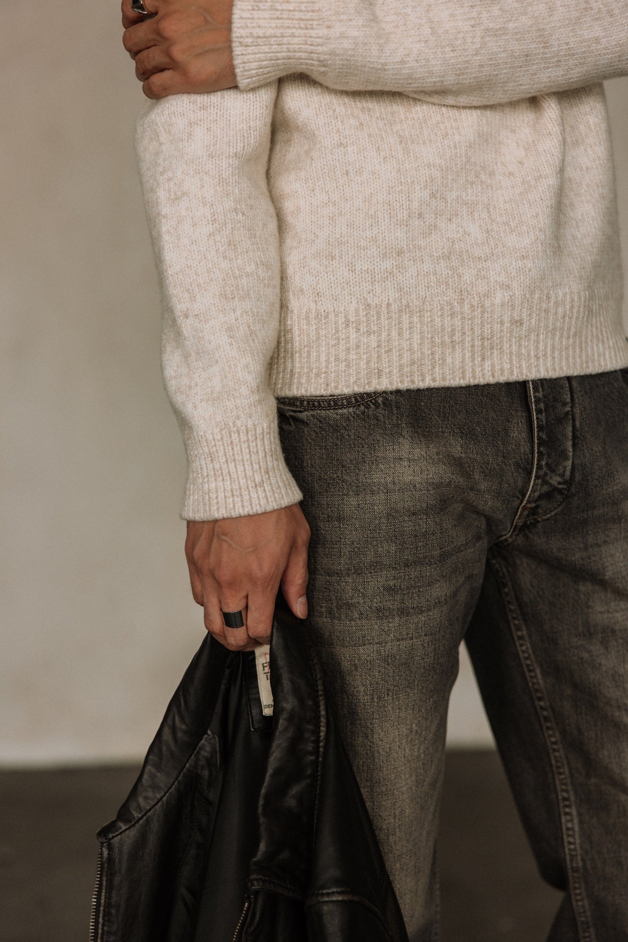 Pull col roulé Hombres Romeo Bellagio egret | Freeman T. Porter