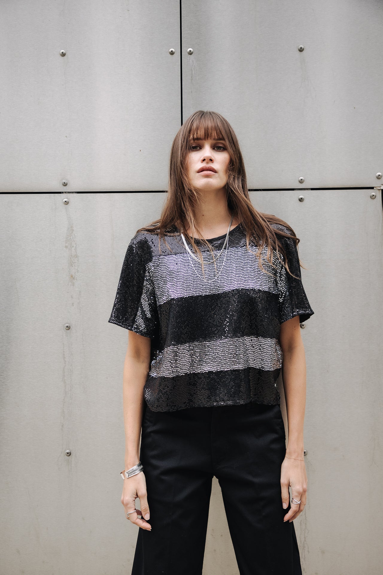 T-Shirt rayures Femme Tachina black | Freeman T. Porter