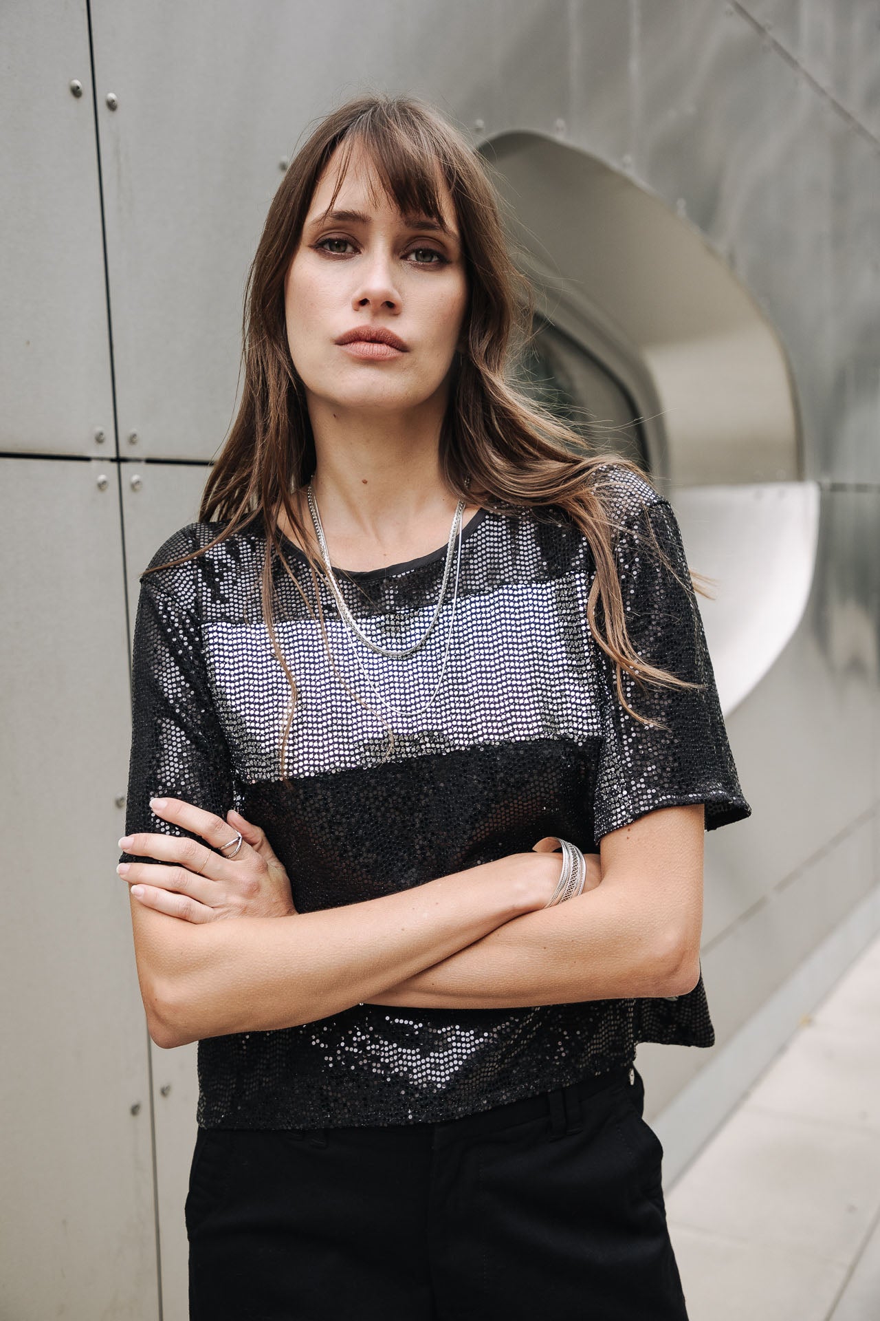 T-Shirt rayures Woman Tachina black | Freeman T. Porter