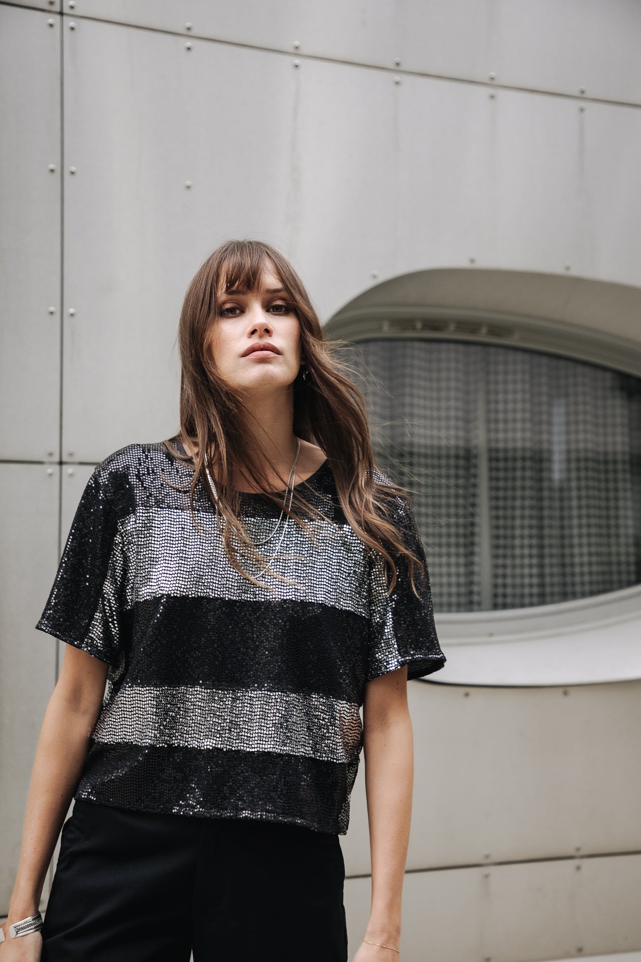 T-Shirt rayures Woman Tachina black | Freeman T. Porter