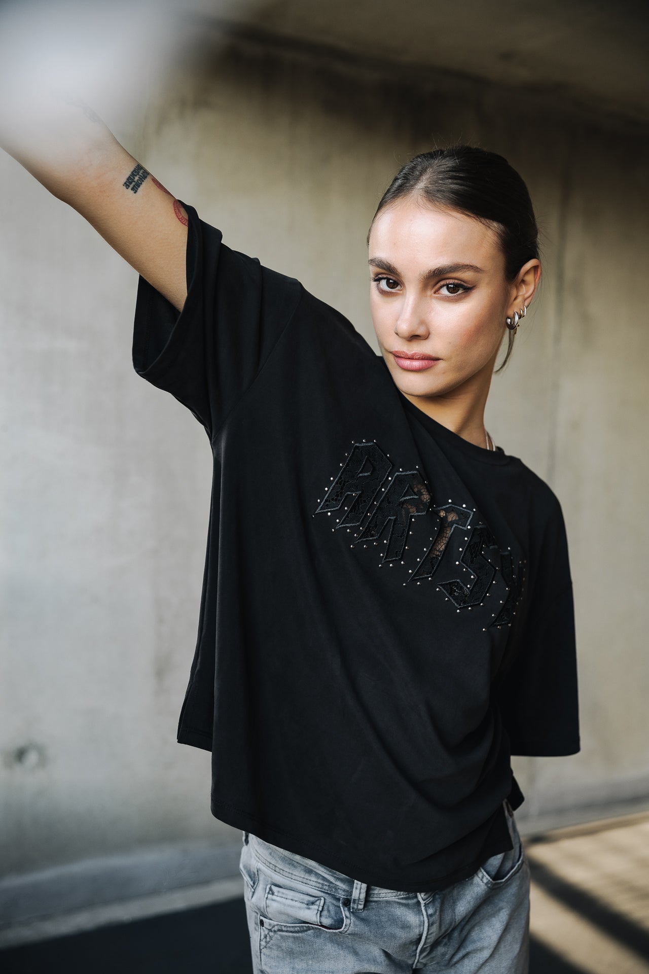 T-Shirt manches courtes Femme Trade Artsy black | Freeman T. Porter