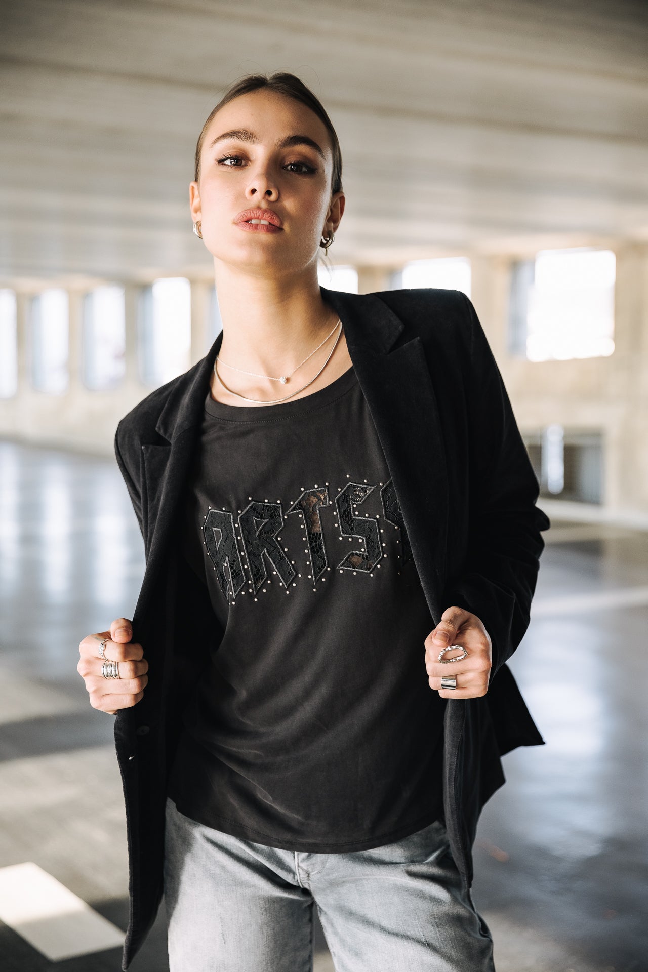 T-Shirt manches courtes Woman Trade Artsy black | Freeman T. Porter
