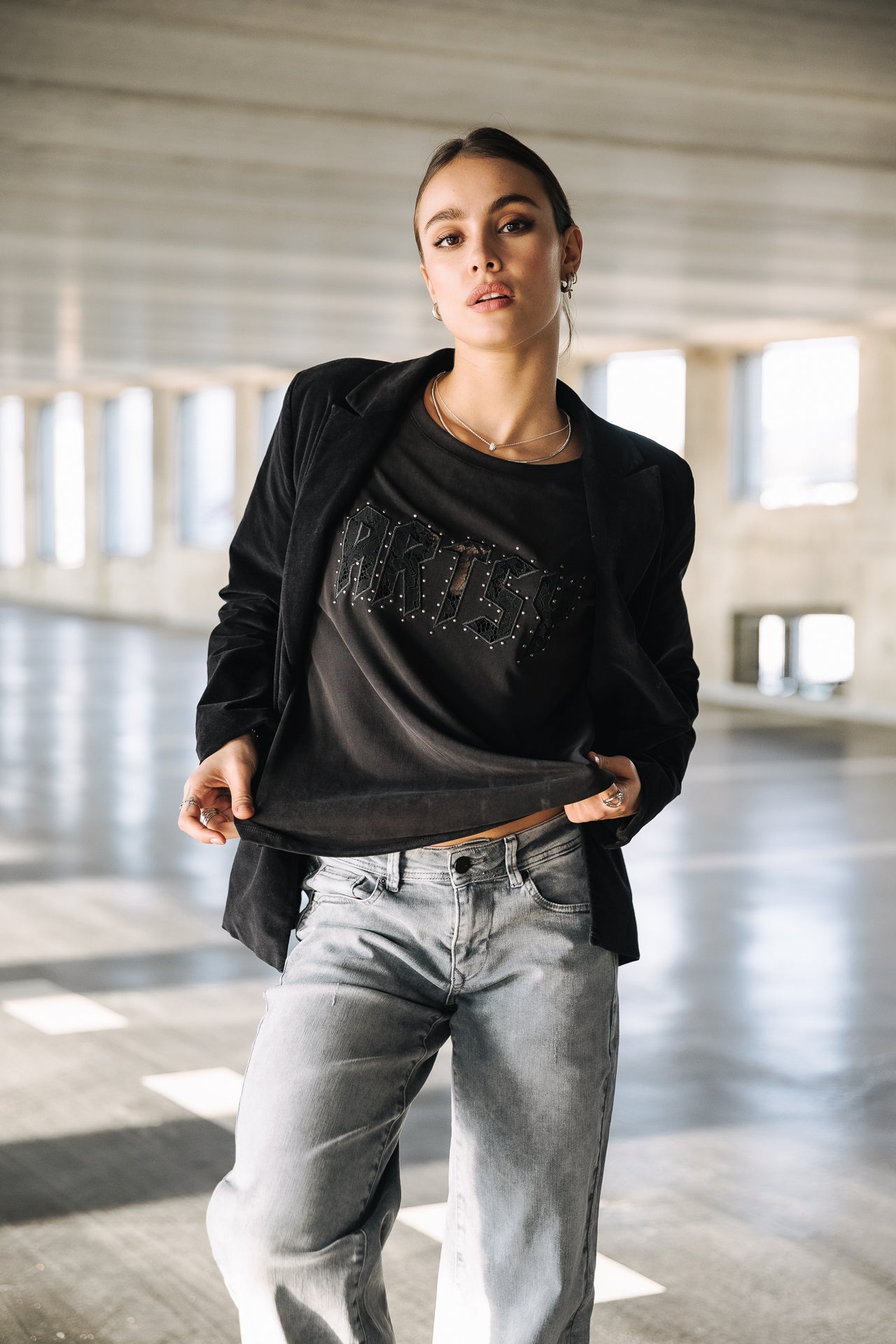 T-Shirt manches courtes Woman Trade Artsy black | Freeman T. Porter