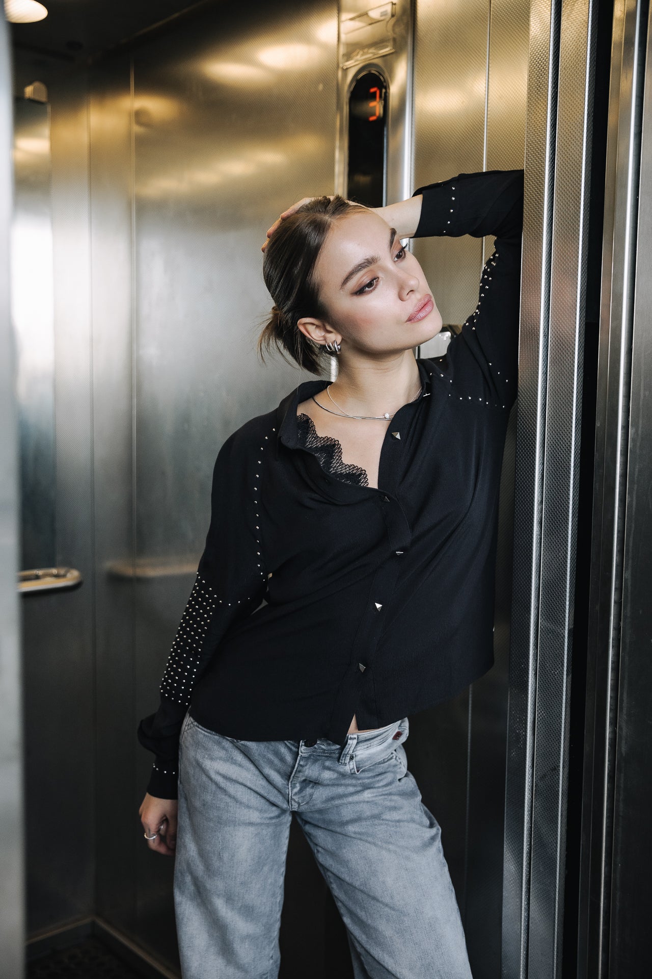 Top manches longues Mujer Breeze Plain black | Freeman T. Porter