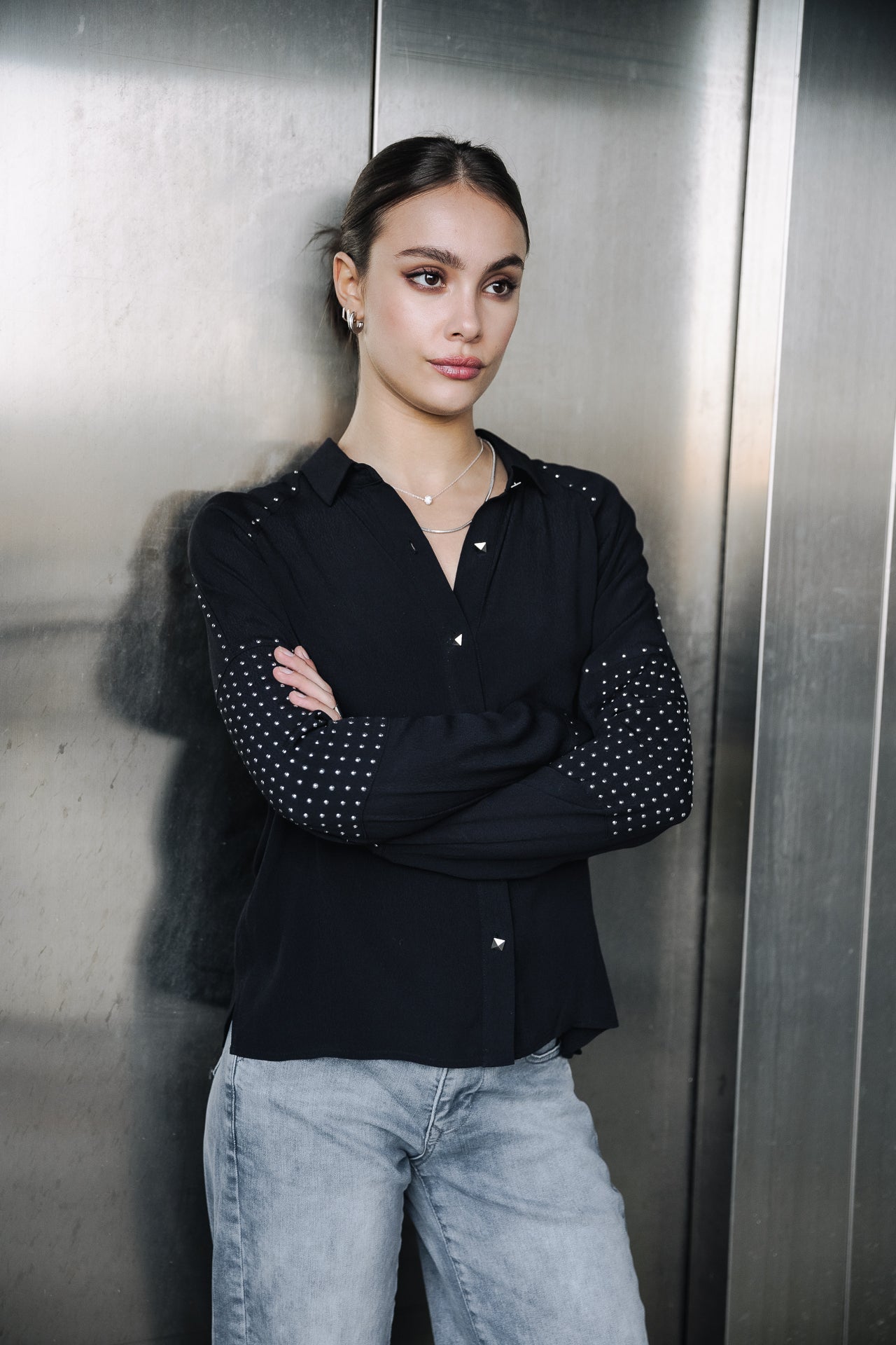 Top manches longues Mujer Breeze Plain black | Freeman T. Porter