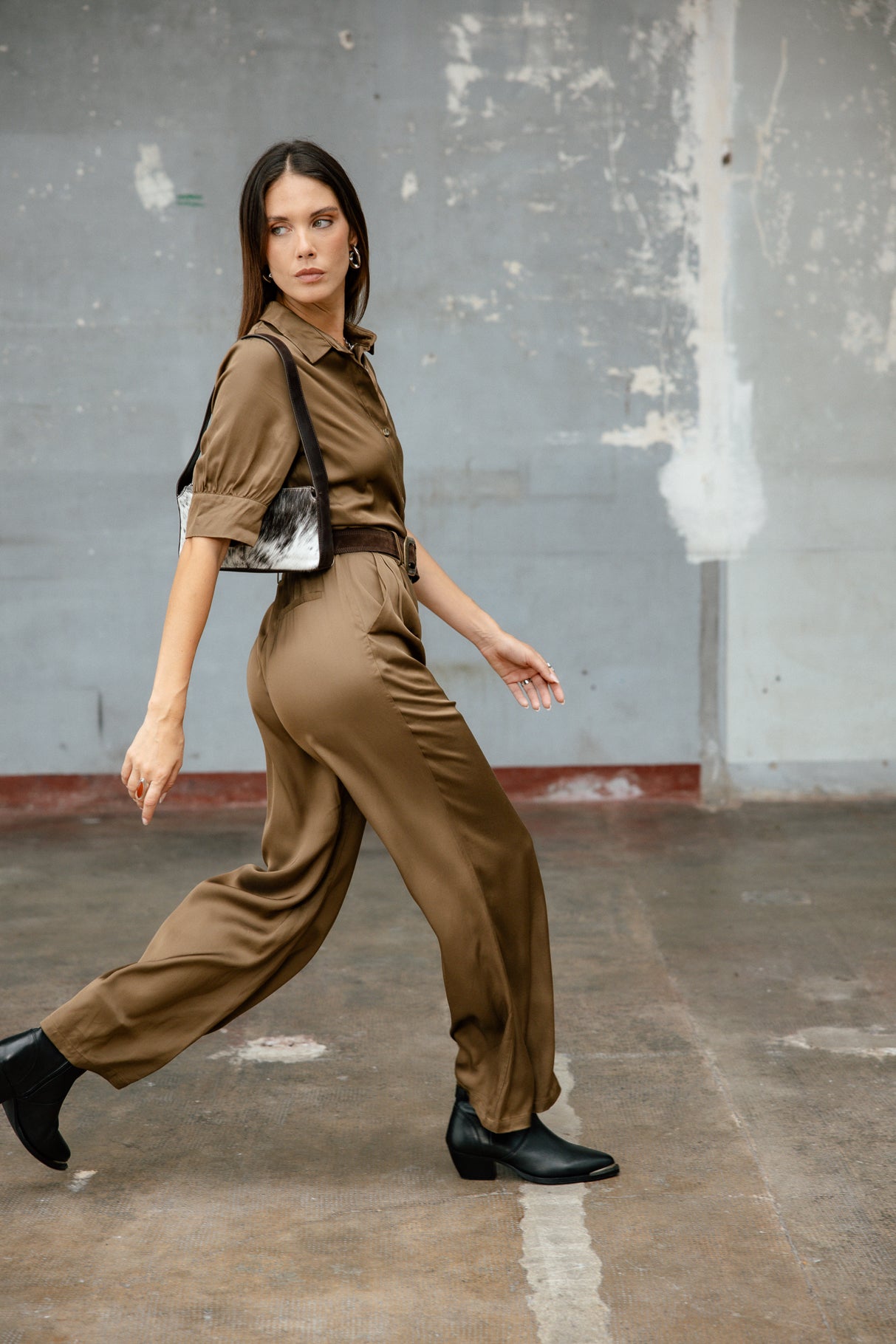 Combinaison satinée Femme Clorane Plain bronze | Freeman T. Porter