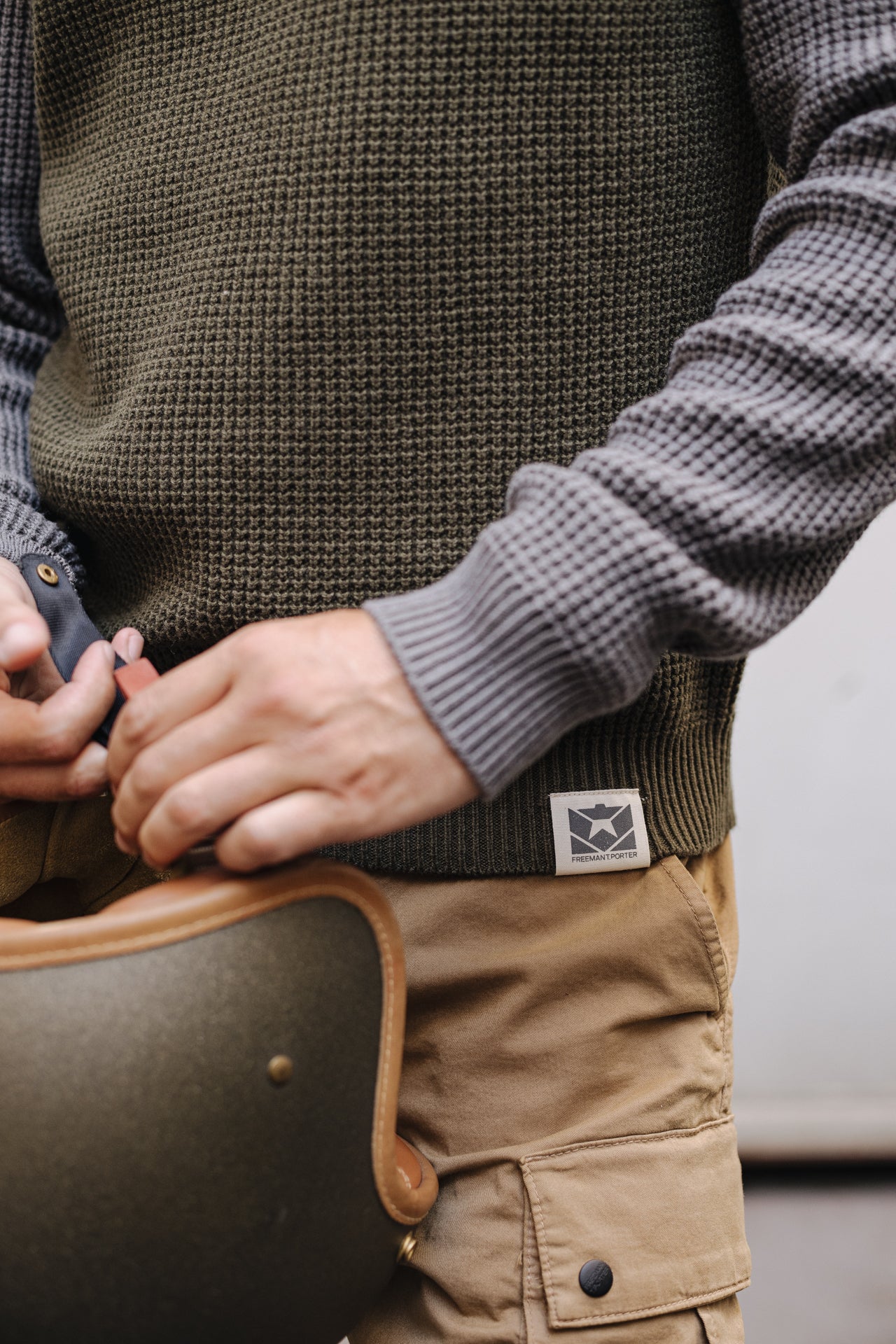 Pull col roulé Men Altair Pike olive night | Freeman T. Porter