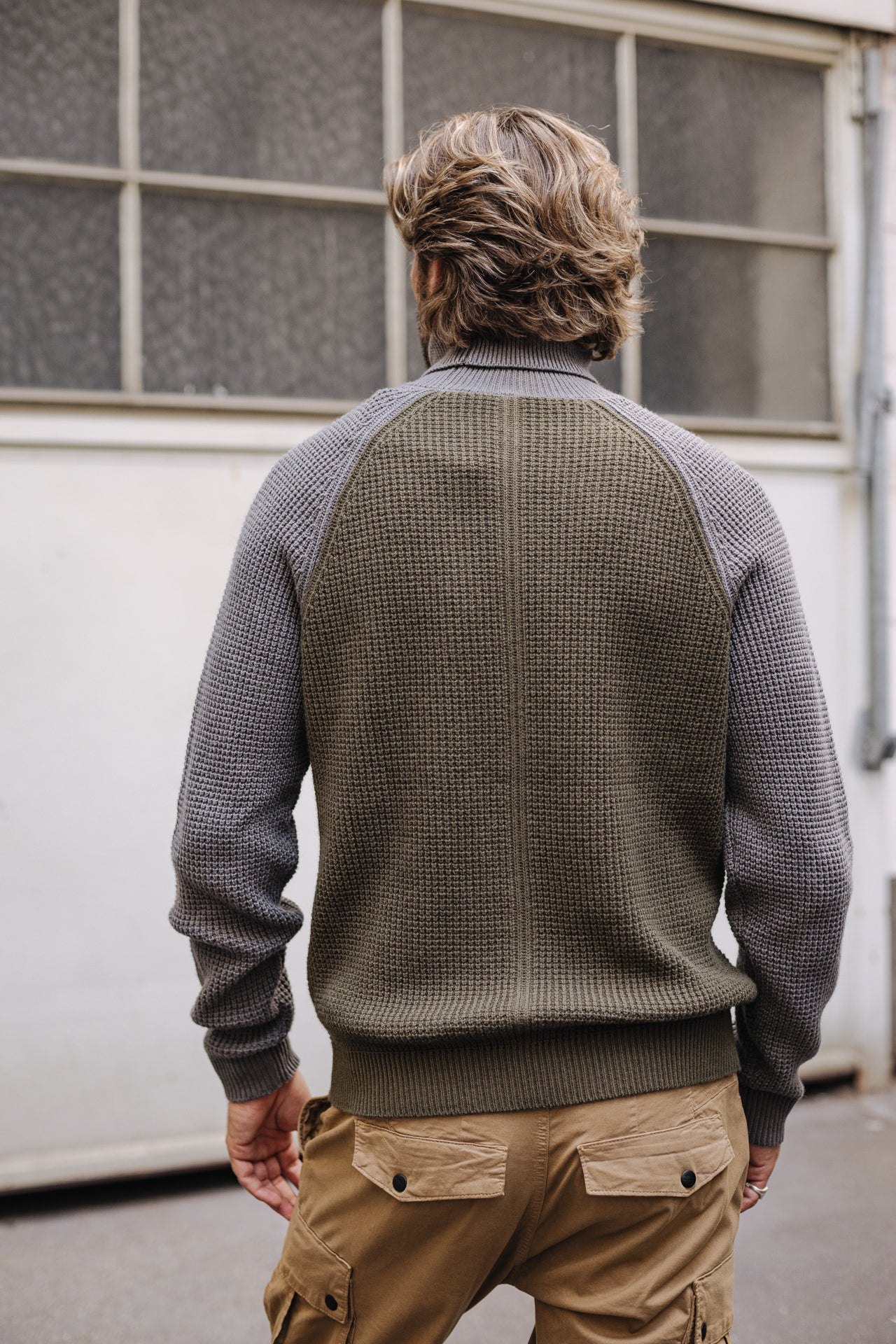 Pull col roulé Men Altair Pike olive night | Freeman T. Porter