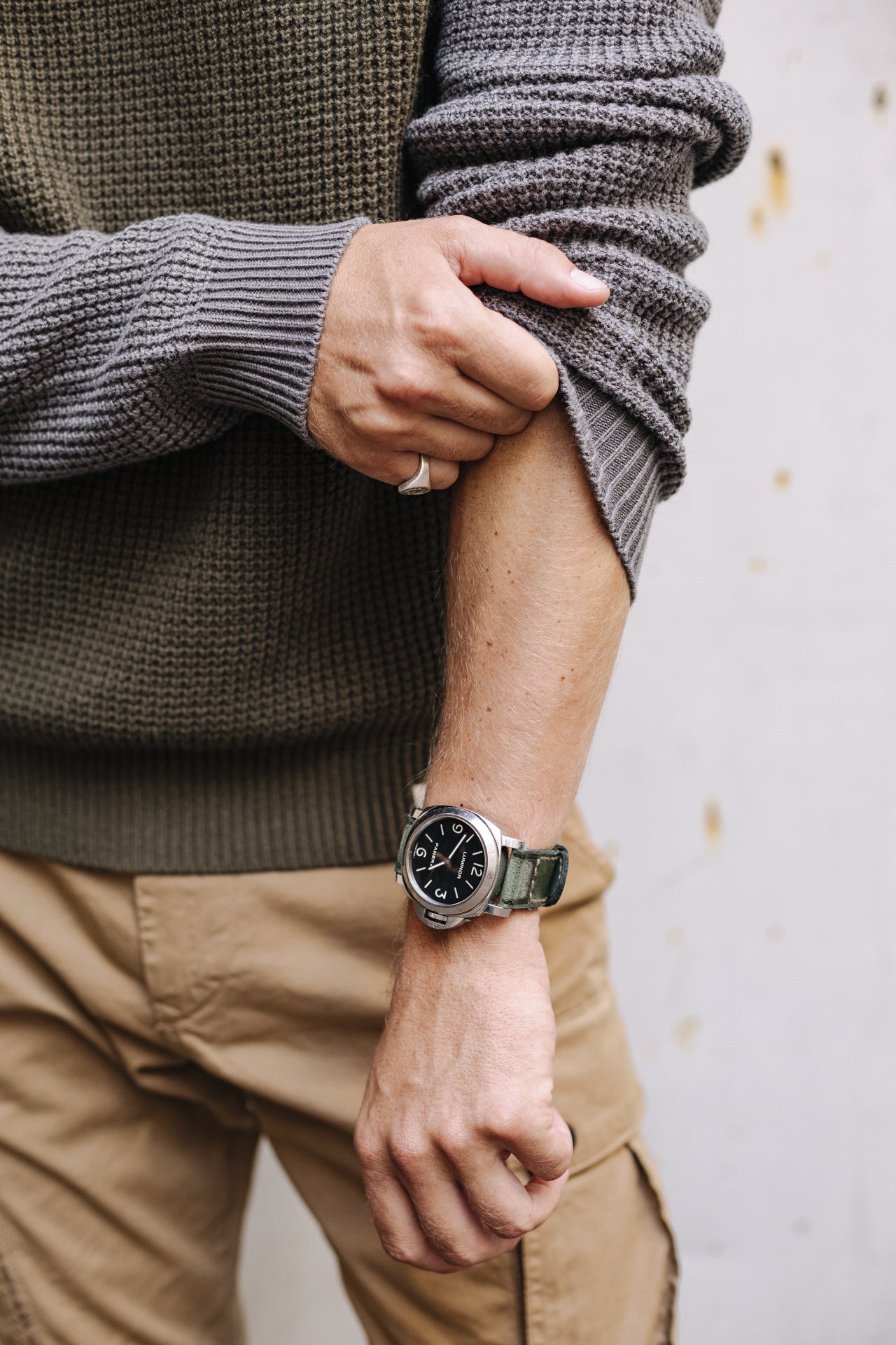 Pull col roulé Men Altair Pike olive night | Freeman T. Porter