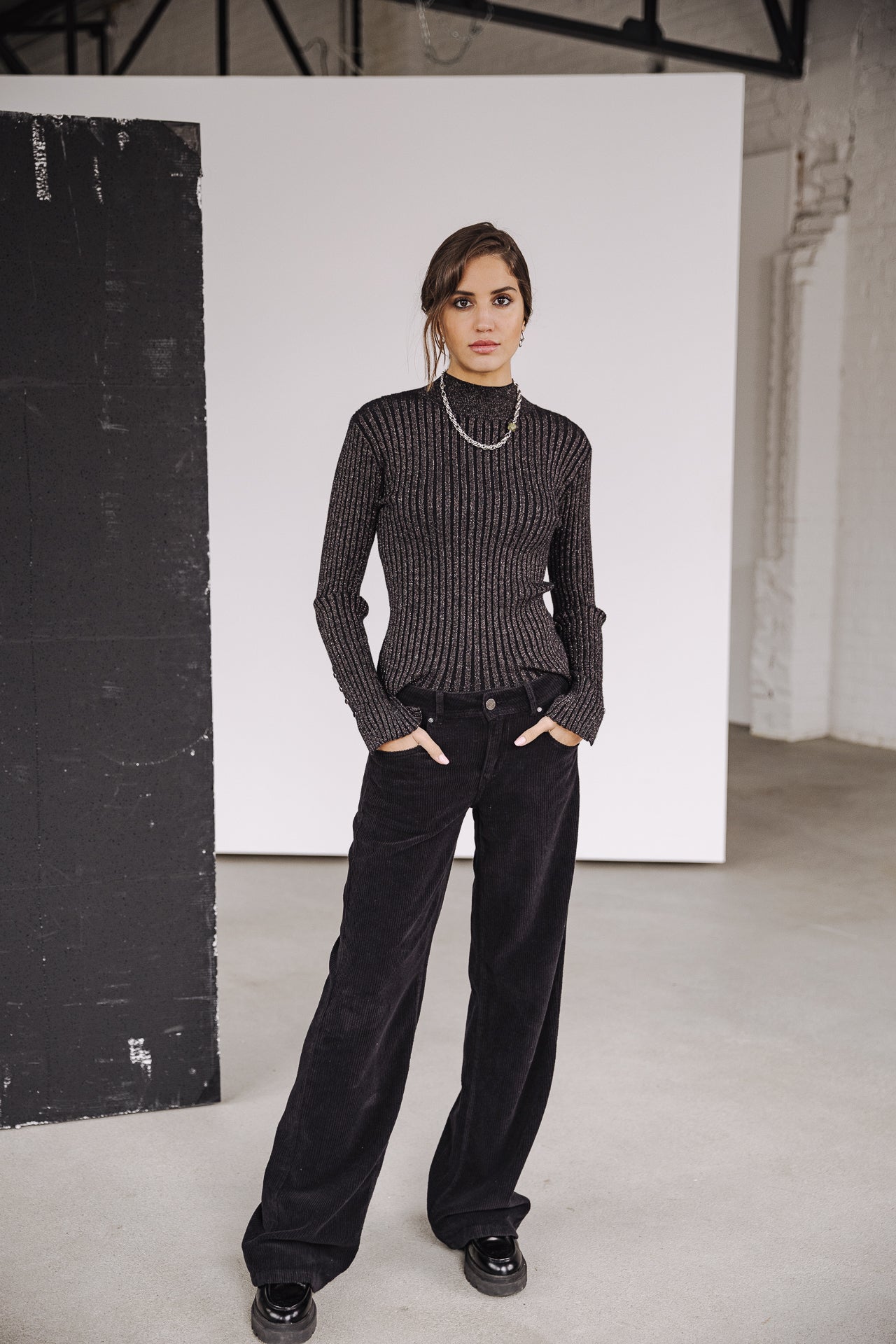 Pull lurex Femme Pryma Lurex black | Freeman T. Porter