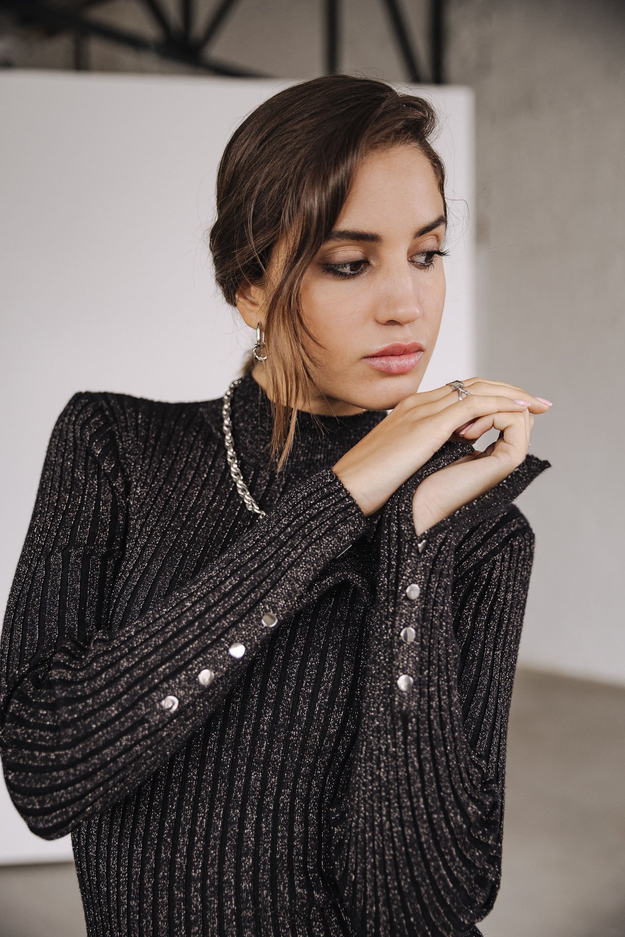 Pull lurex Femme Pryma Lurex black | Freeman T. Porter