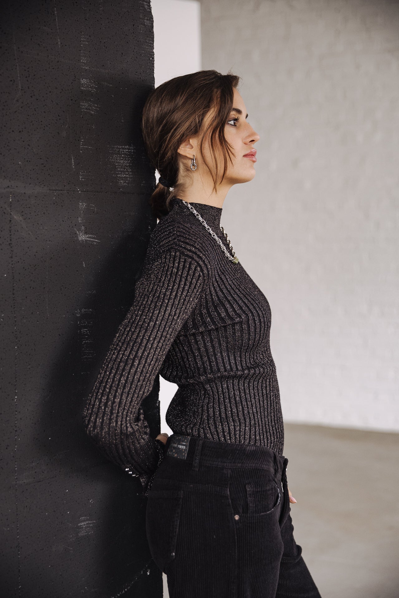 Pull lurex Femme Pryma Lurex black | Freeman T. Porter