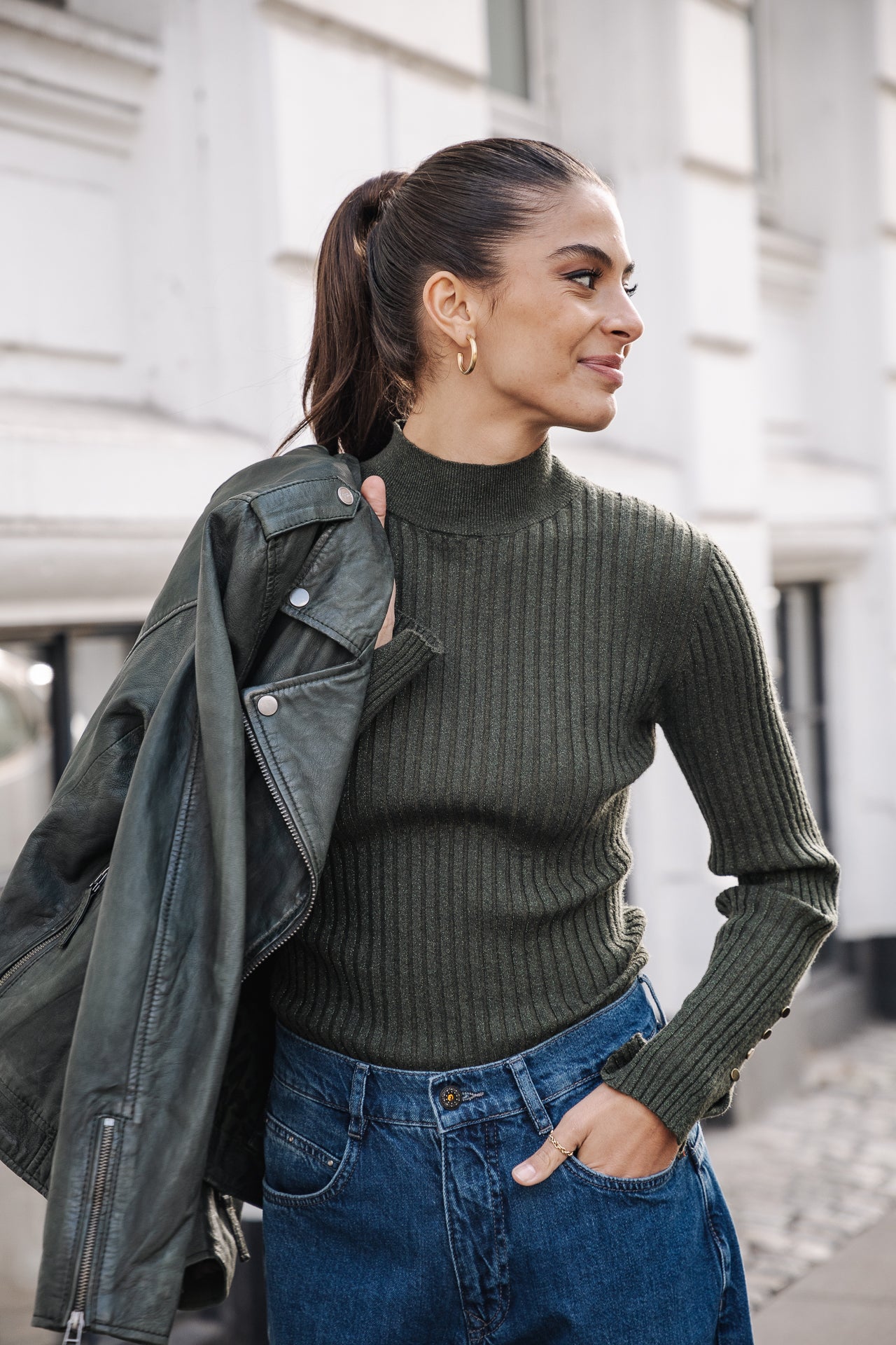 Pull lurex Femme Pryma Lurex forest green | Freeman T. Porter