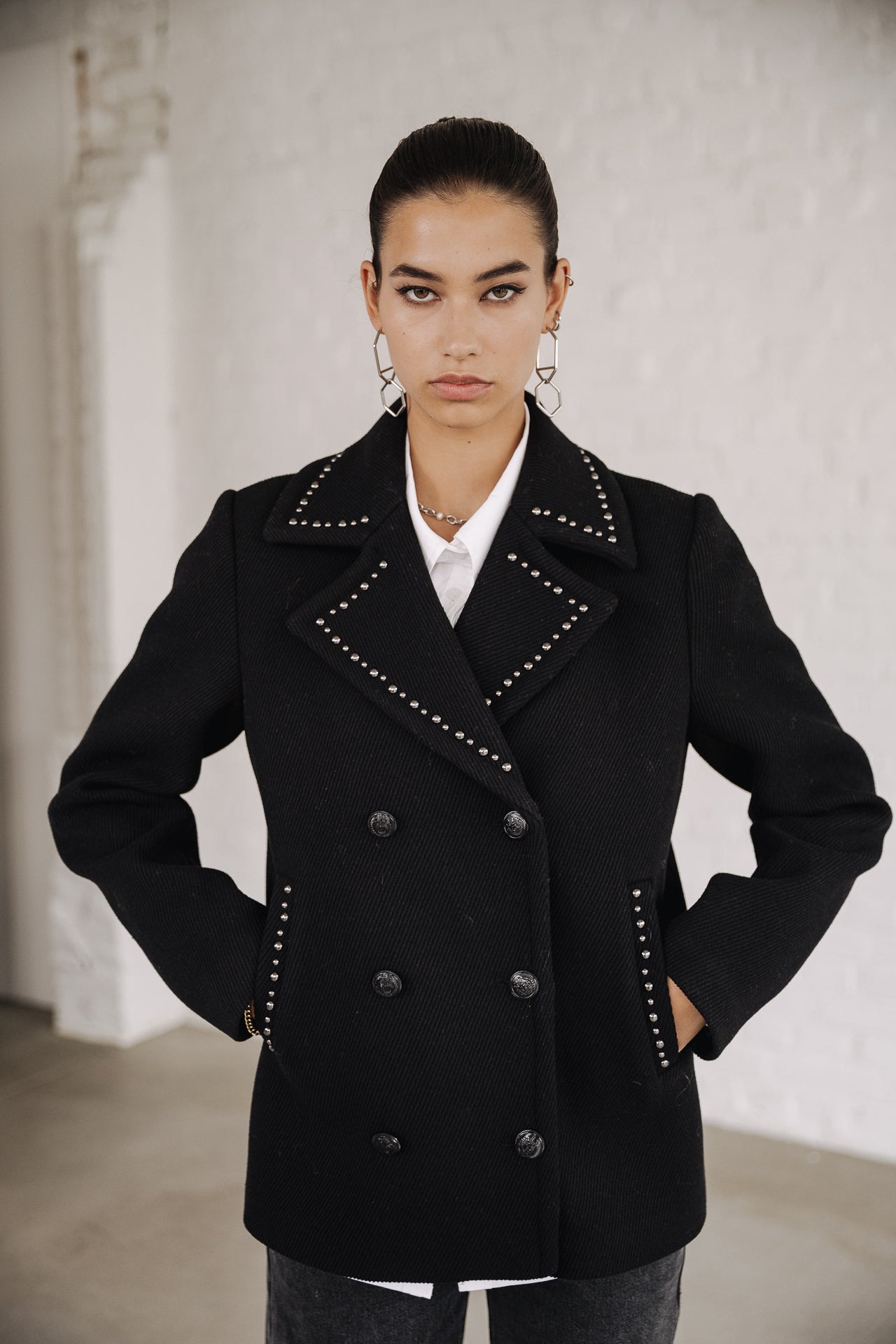 Veste courte Femme Veda Studs black | Freeman T. Porter