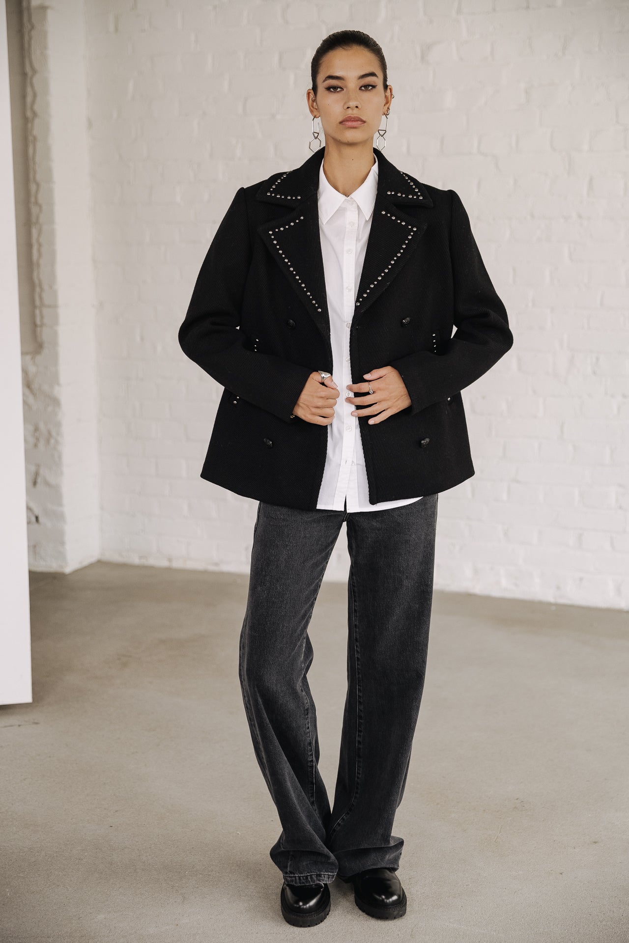 Veste courte Femme Veda Studs black | Freeman T. Porter