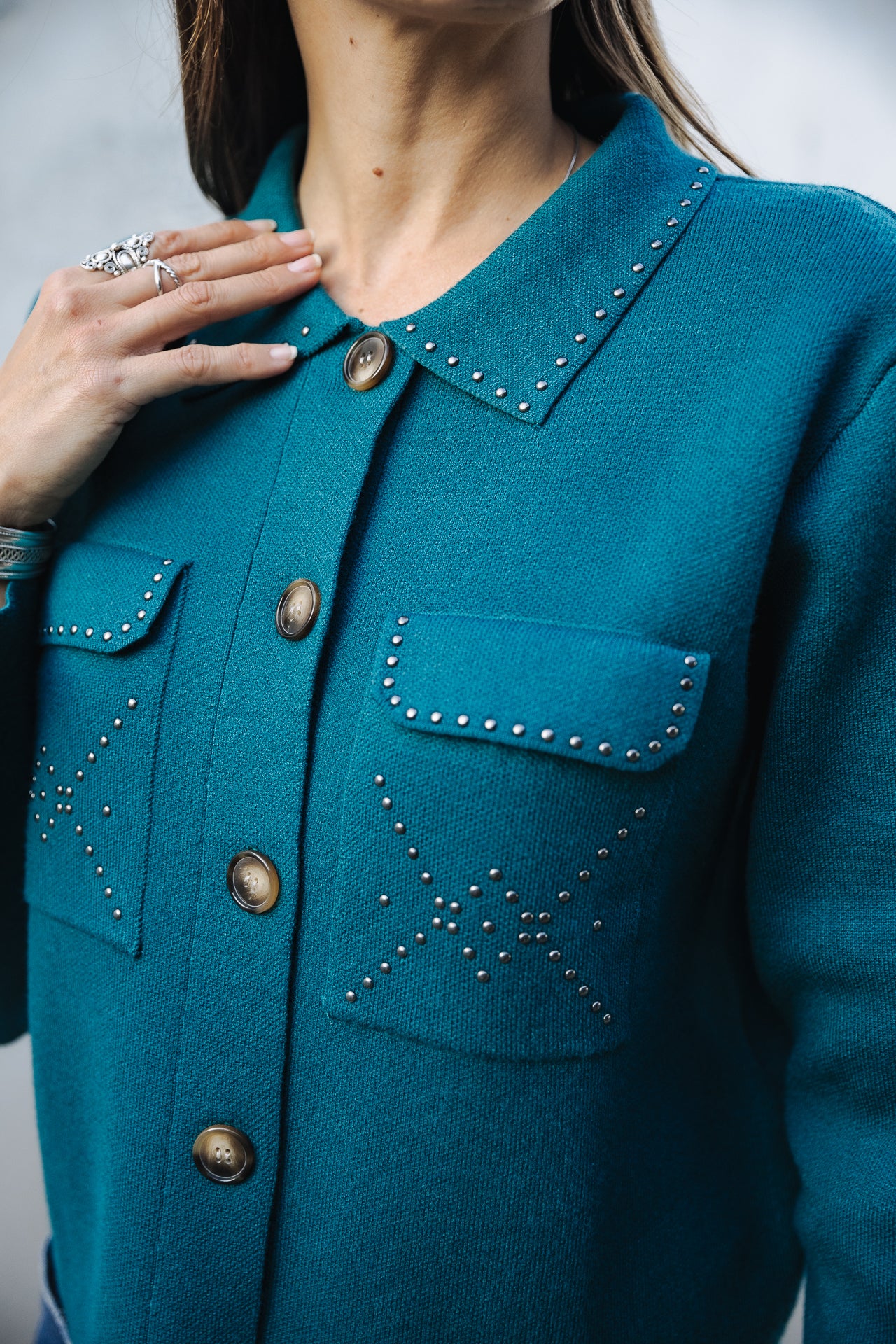Gilet court Mujer Gelane petrol | Freeman T. Porter