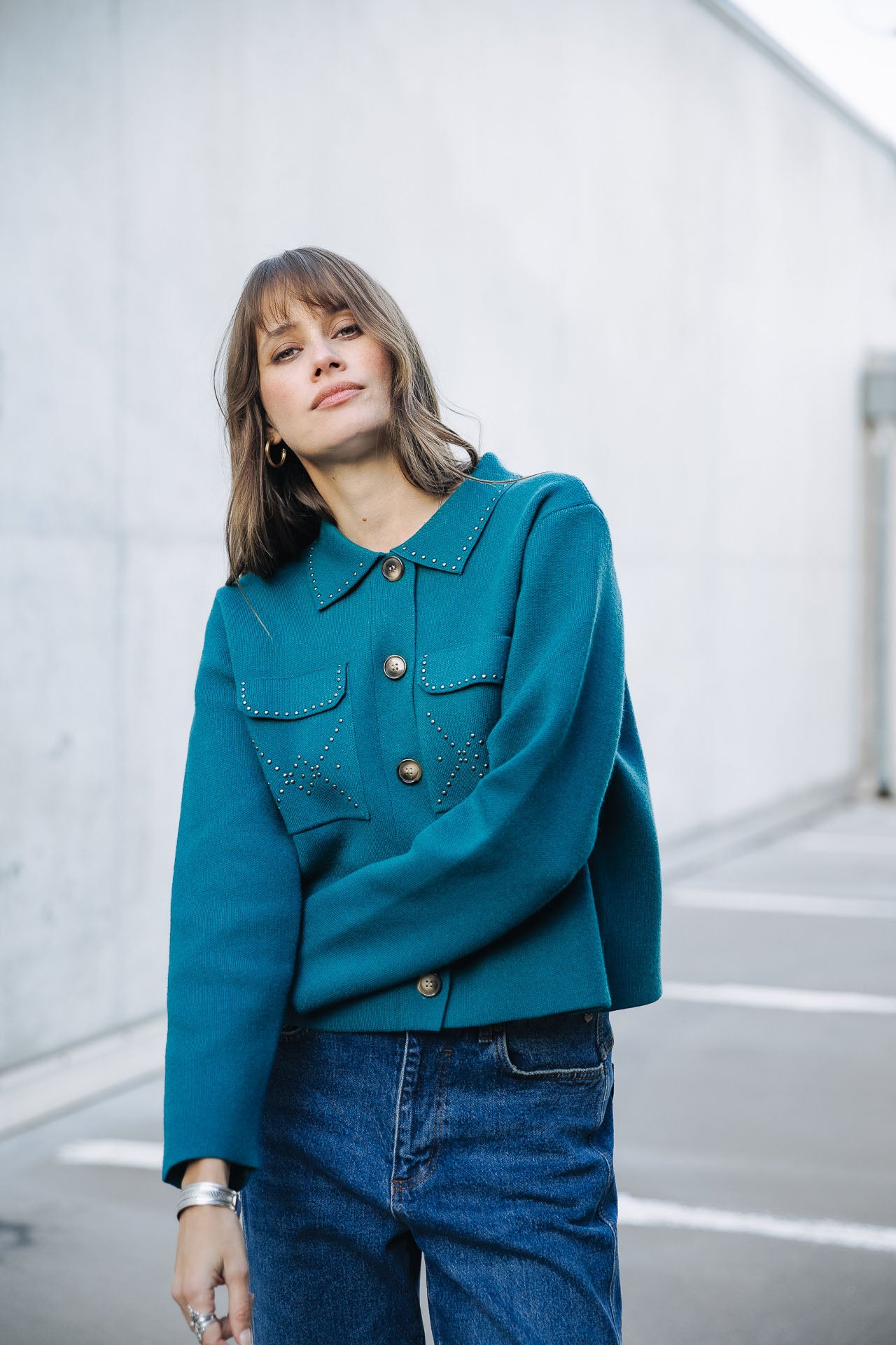 Gilet court Femme Gelane petrol | Freeman T. Porter