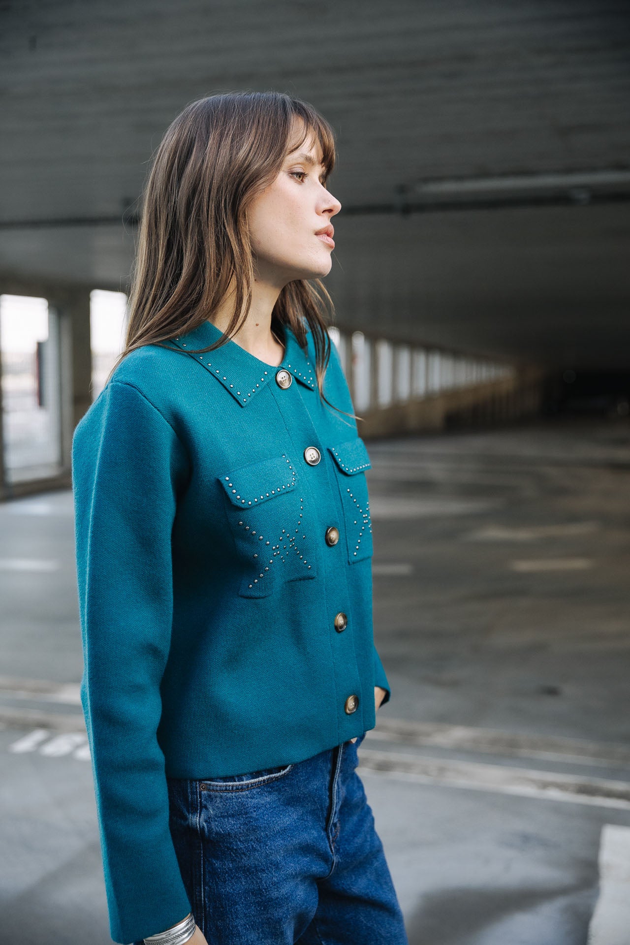 Gilet court Femme Gelane petrol | Freeman T. Porter
