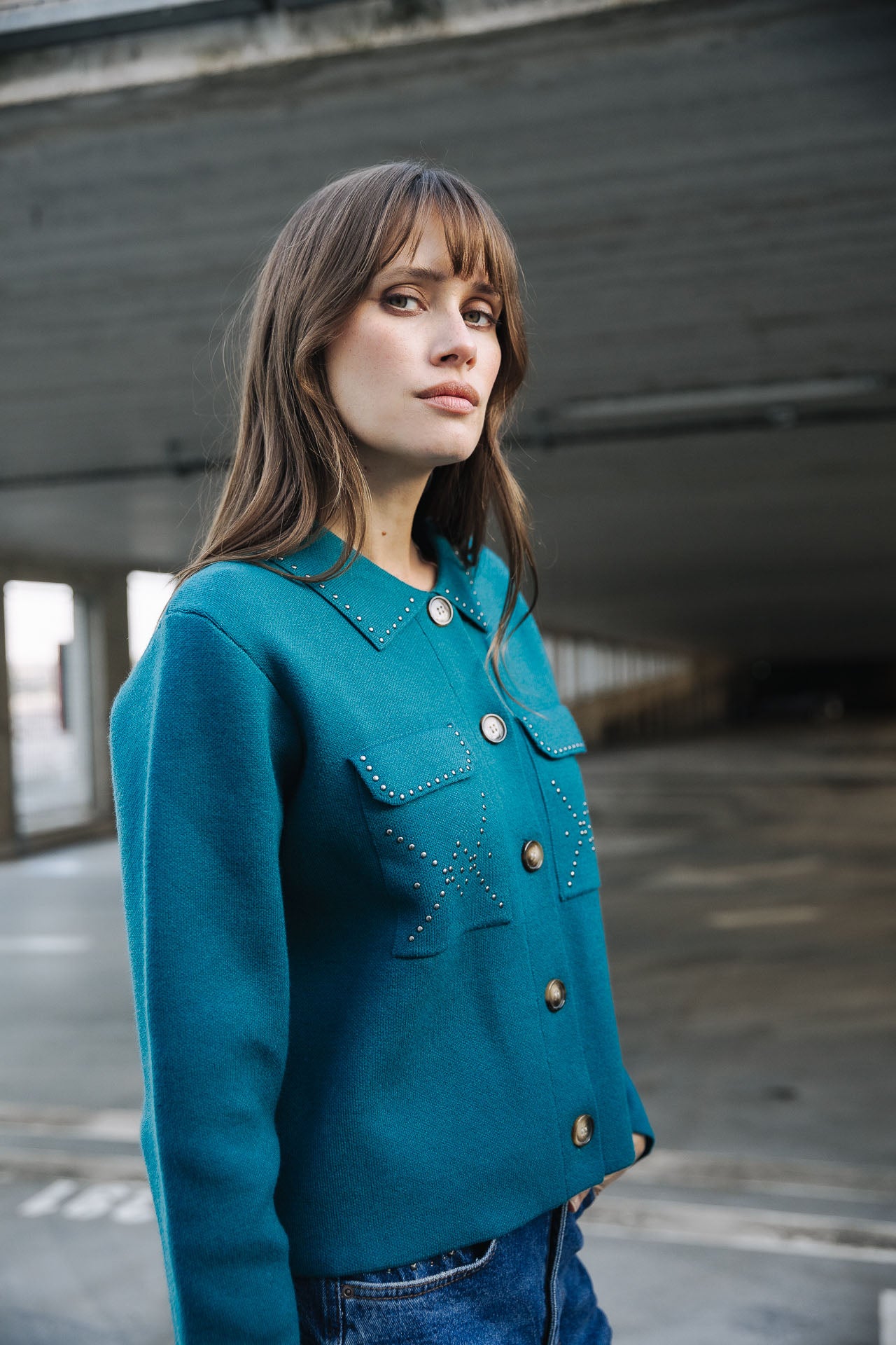 Gilet court Femme Gelane petrol | Freeman T. Porter