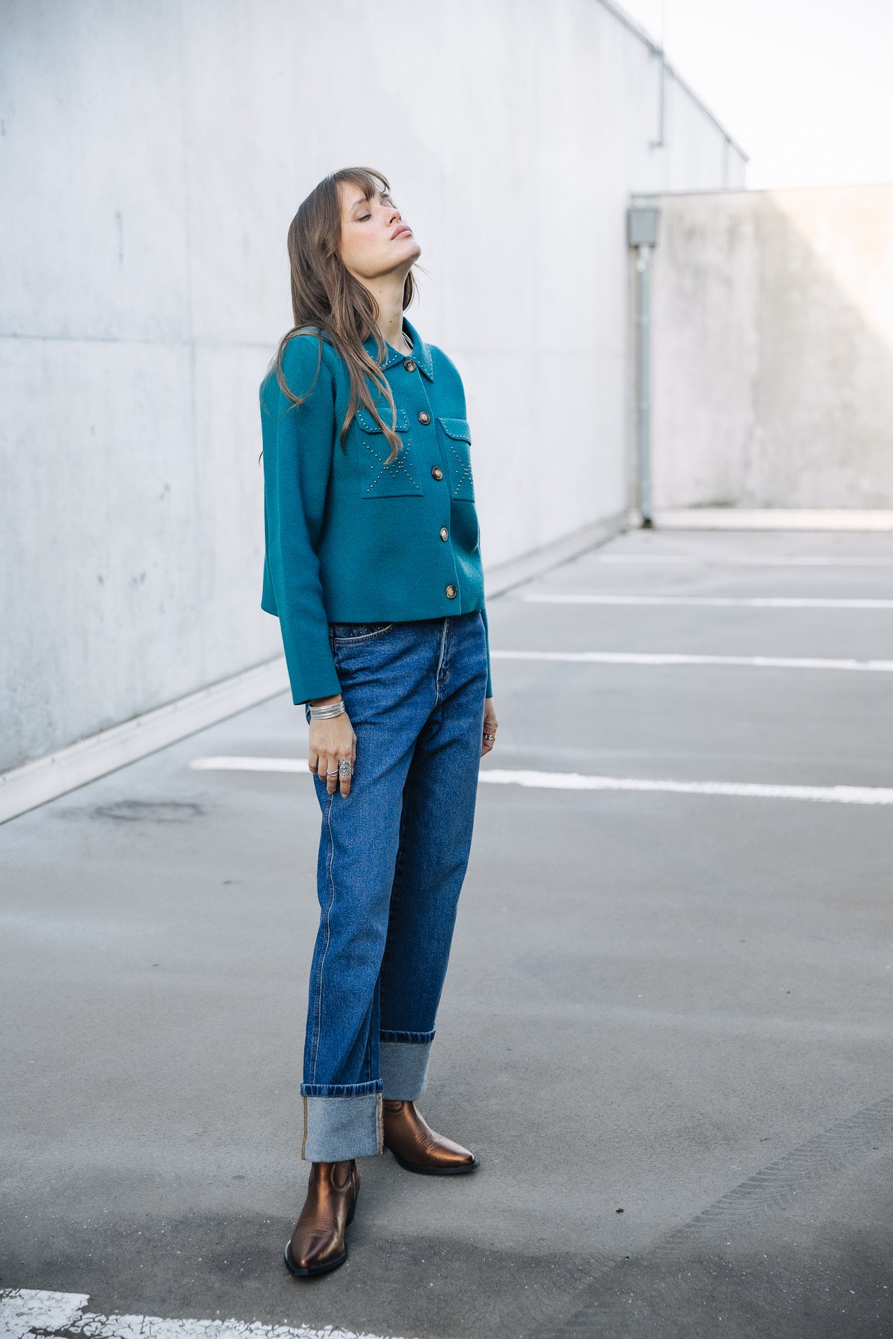 Gilet court Femme Gelane petrol | Freeman T. Porter