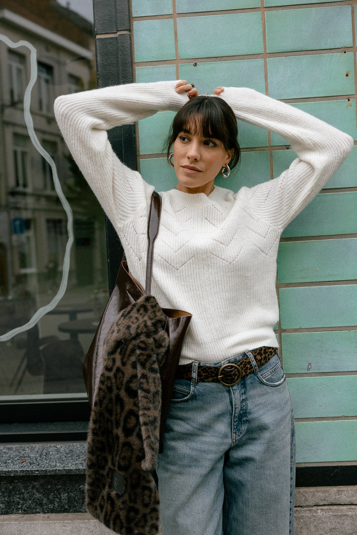 Pull maille pointelle Femme Praze ecru | Freeman T. Porter