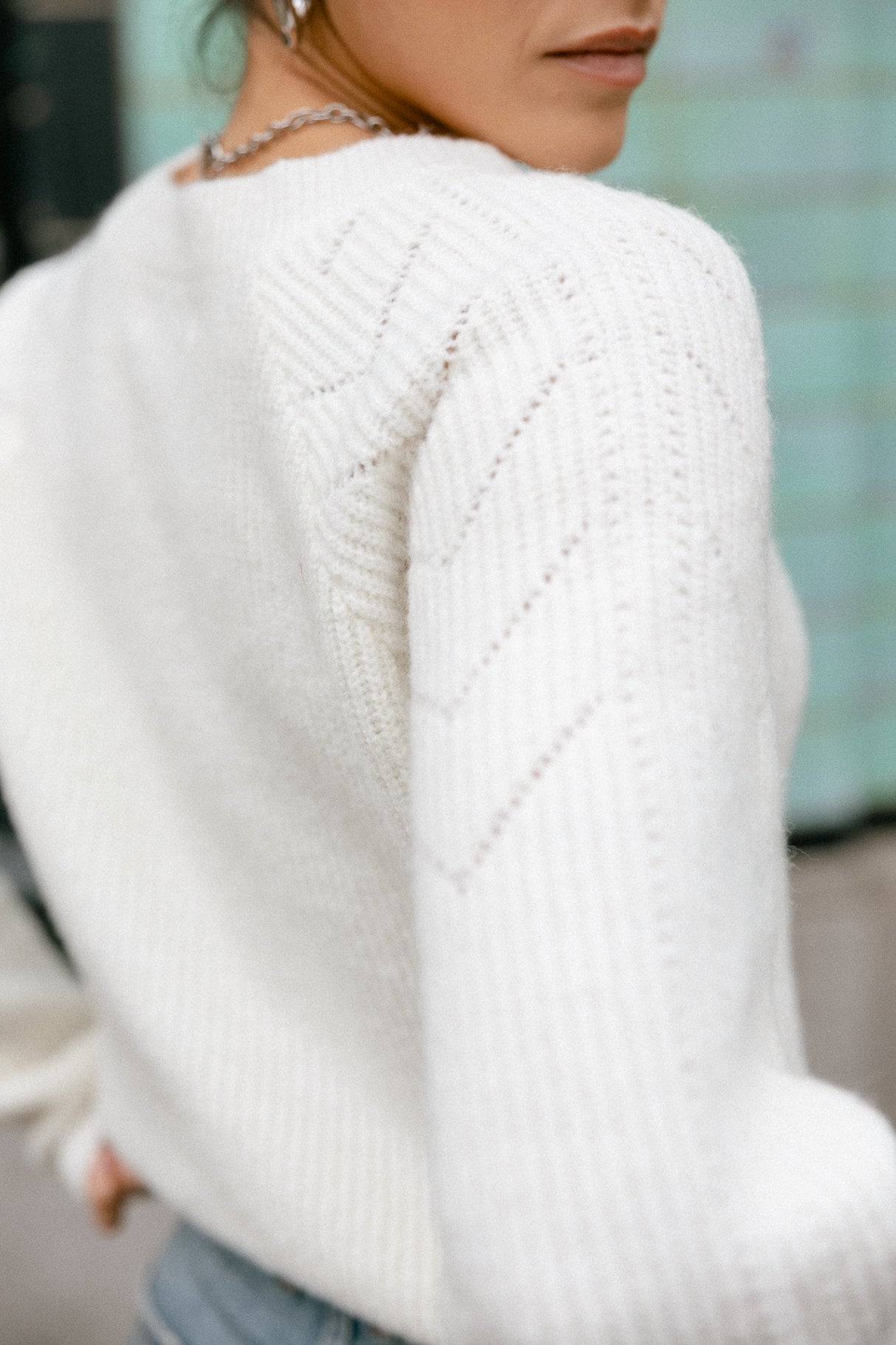 Pull maille pointelle Femme Praze ecru | Freeman T. Porter