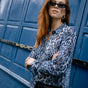 Leopard print shirt Women Cornelia Leo Blue blue | Freeman T. Porter