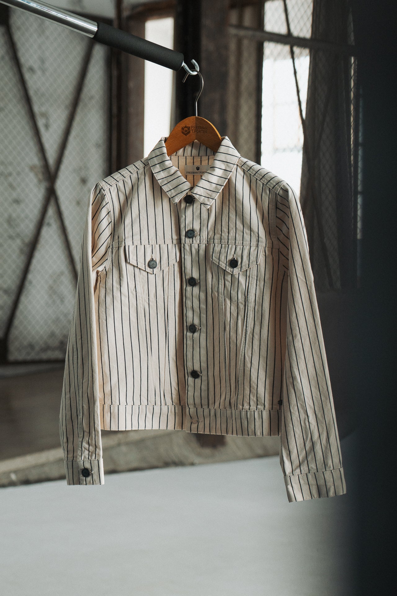 Chaqueta de rayas Mujer Elize ecru | Freeman T. Porter