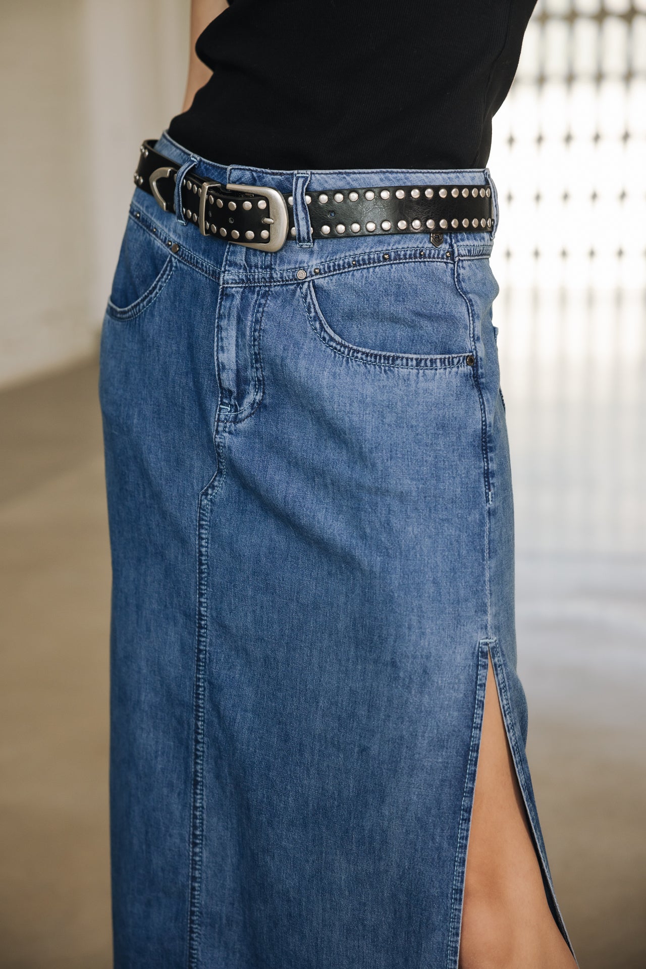 Gerader Rock Frau Lovy Denim manzana med | Freeman T. Porter
