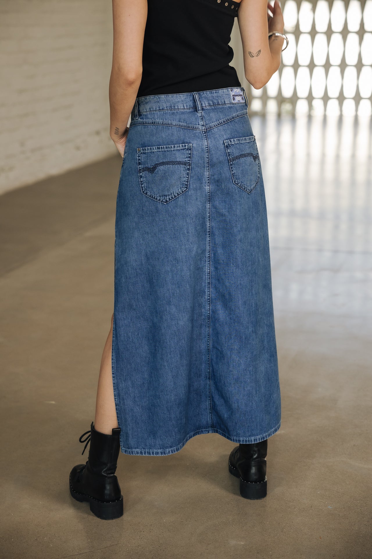 Gerader Rock Frau Lovy Denim manzana med | Freeman T. Porter