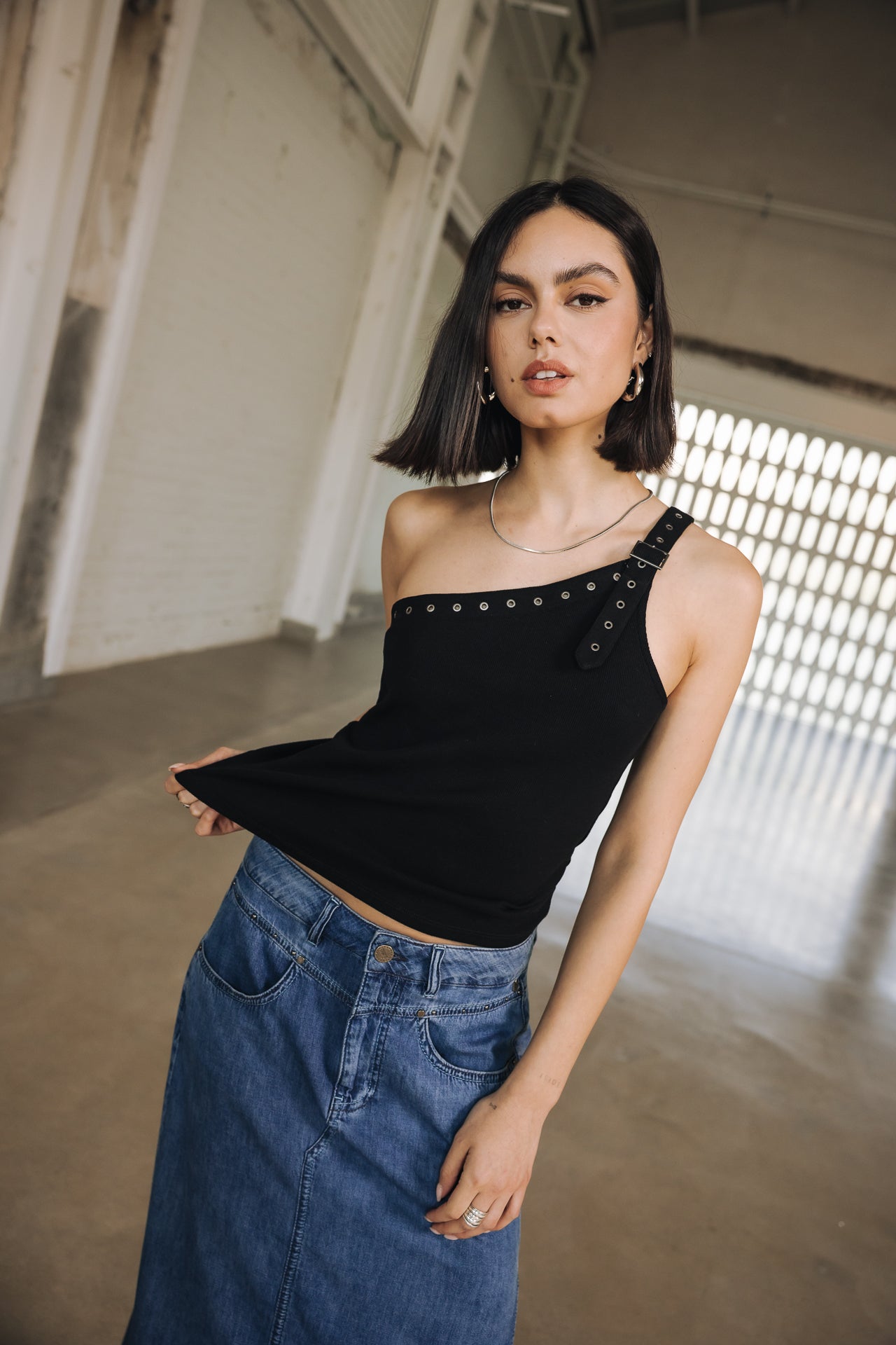 Gerader Rock Frau Lovy Denim manzana med | Freeman T. Porter