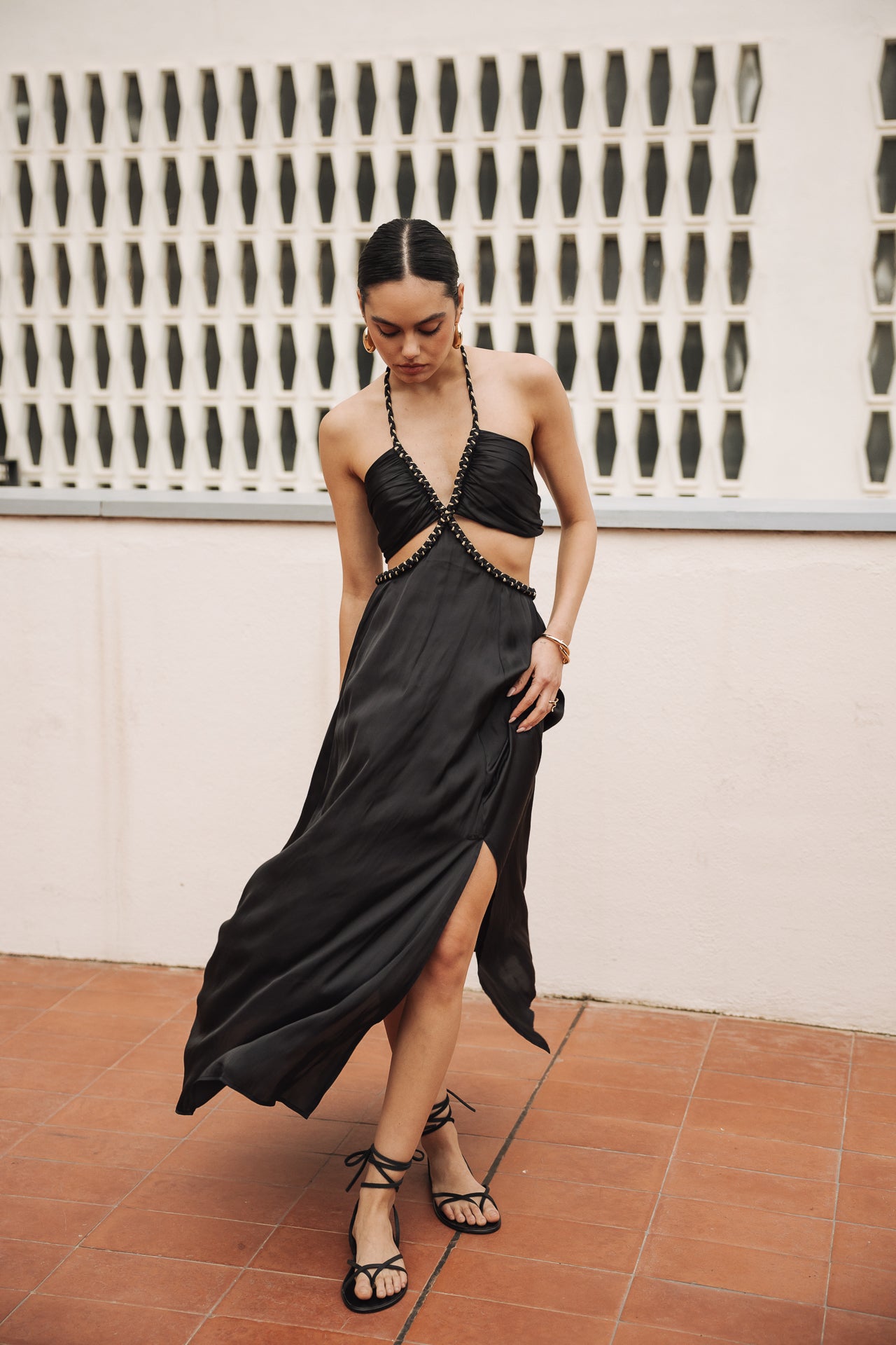 Robe longue Femme Rosange Plain black | Freeman T. Porter