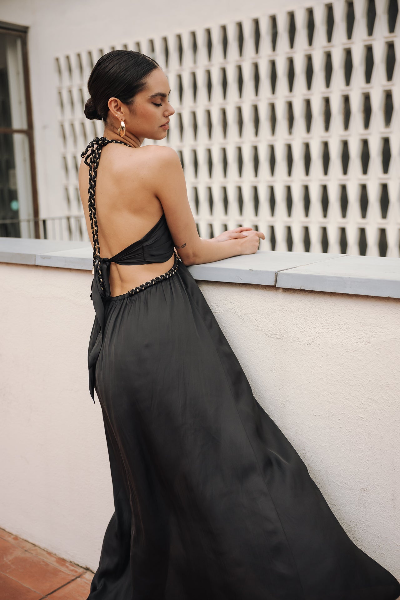 Robe longue Femme Rosange Plain black | Freeman T. Porter