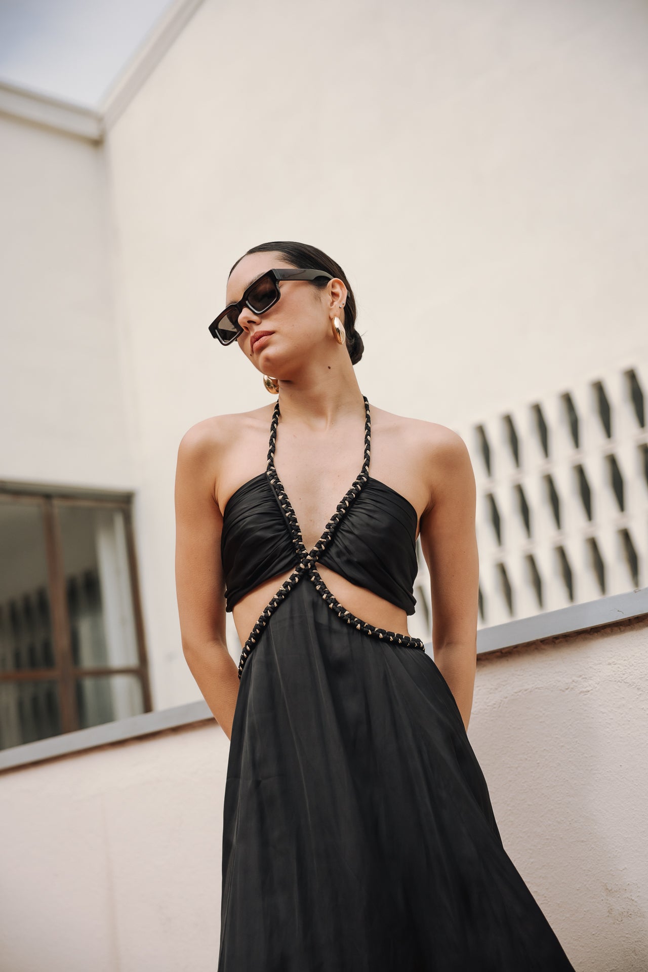 Robe longue Femme Rosange Plain black | Freeman T. Porter