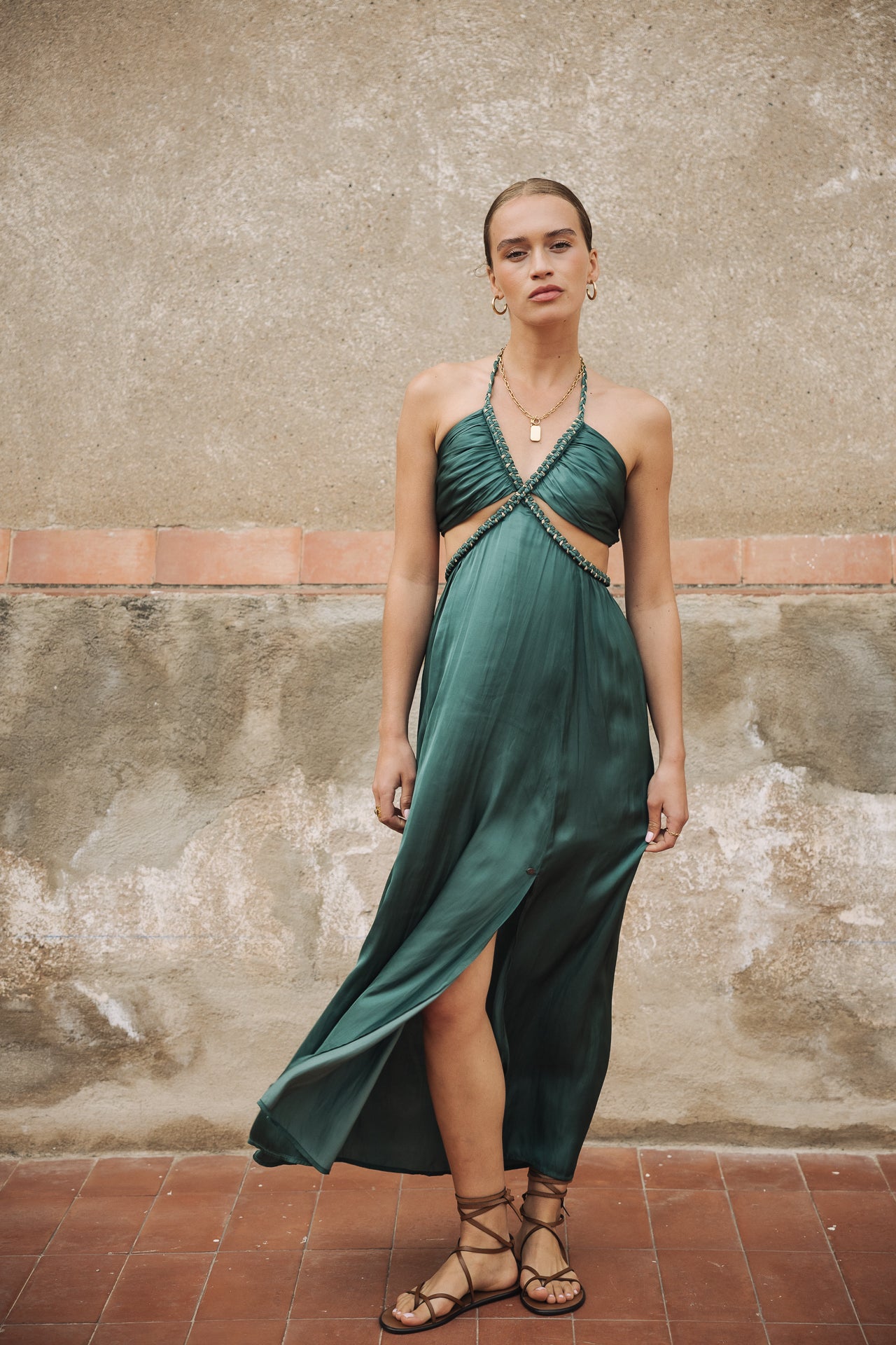 Robe longue Femme Rosange Plain thyme | Freeman T. Porter