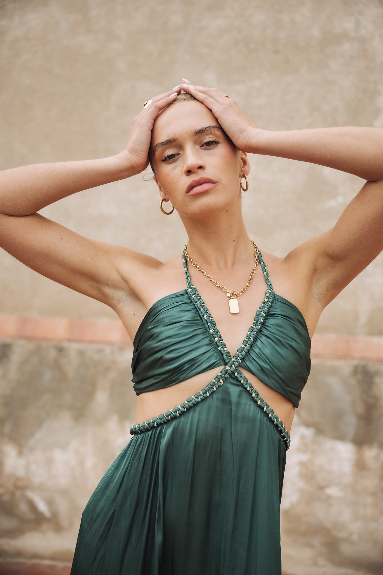 Robe longue Femme Rosange Plain thyme | Freeman T. Porter