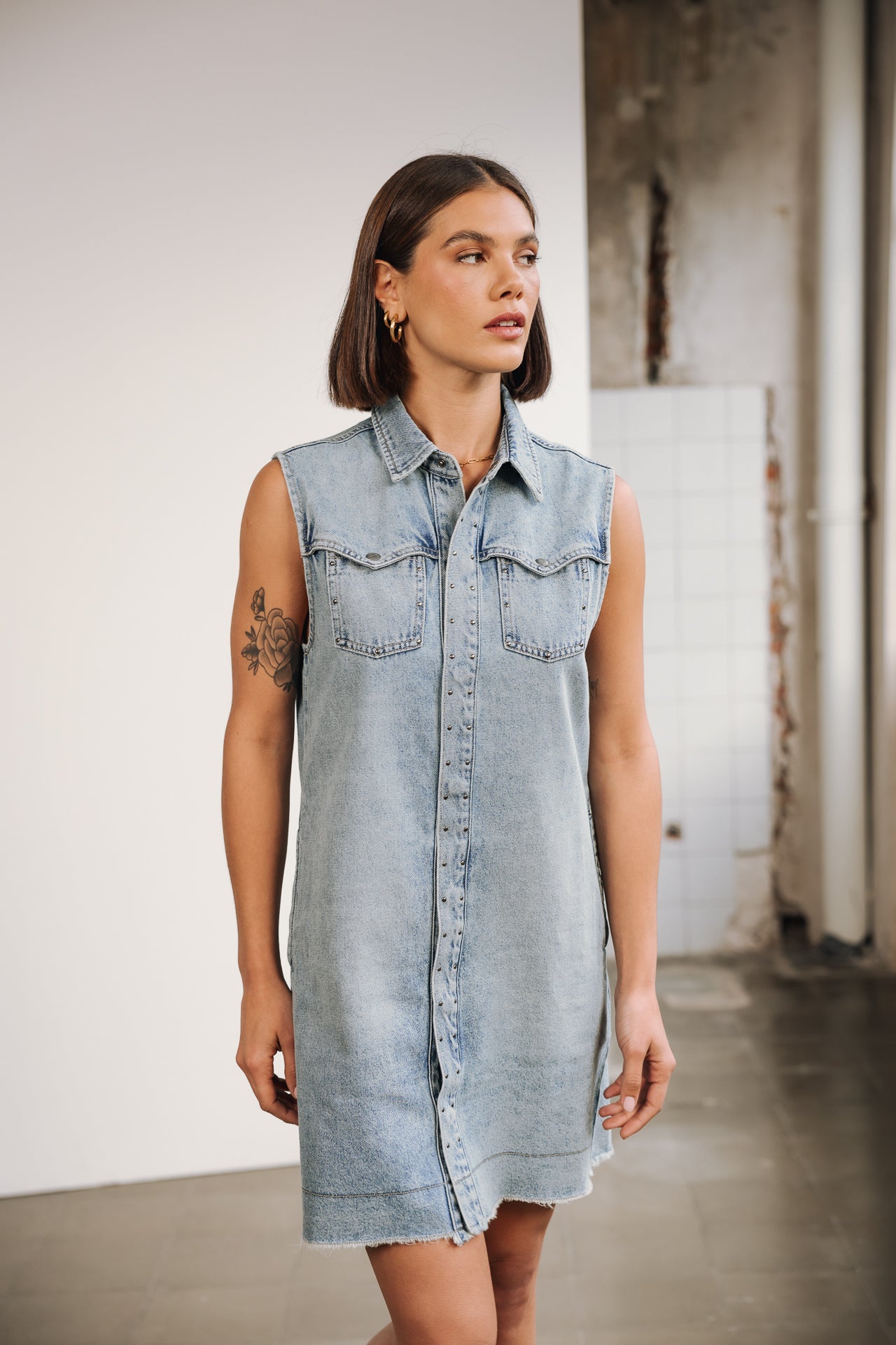 Kleid Hemd Frau Karina Denim jamaica | Freeman T. Porter