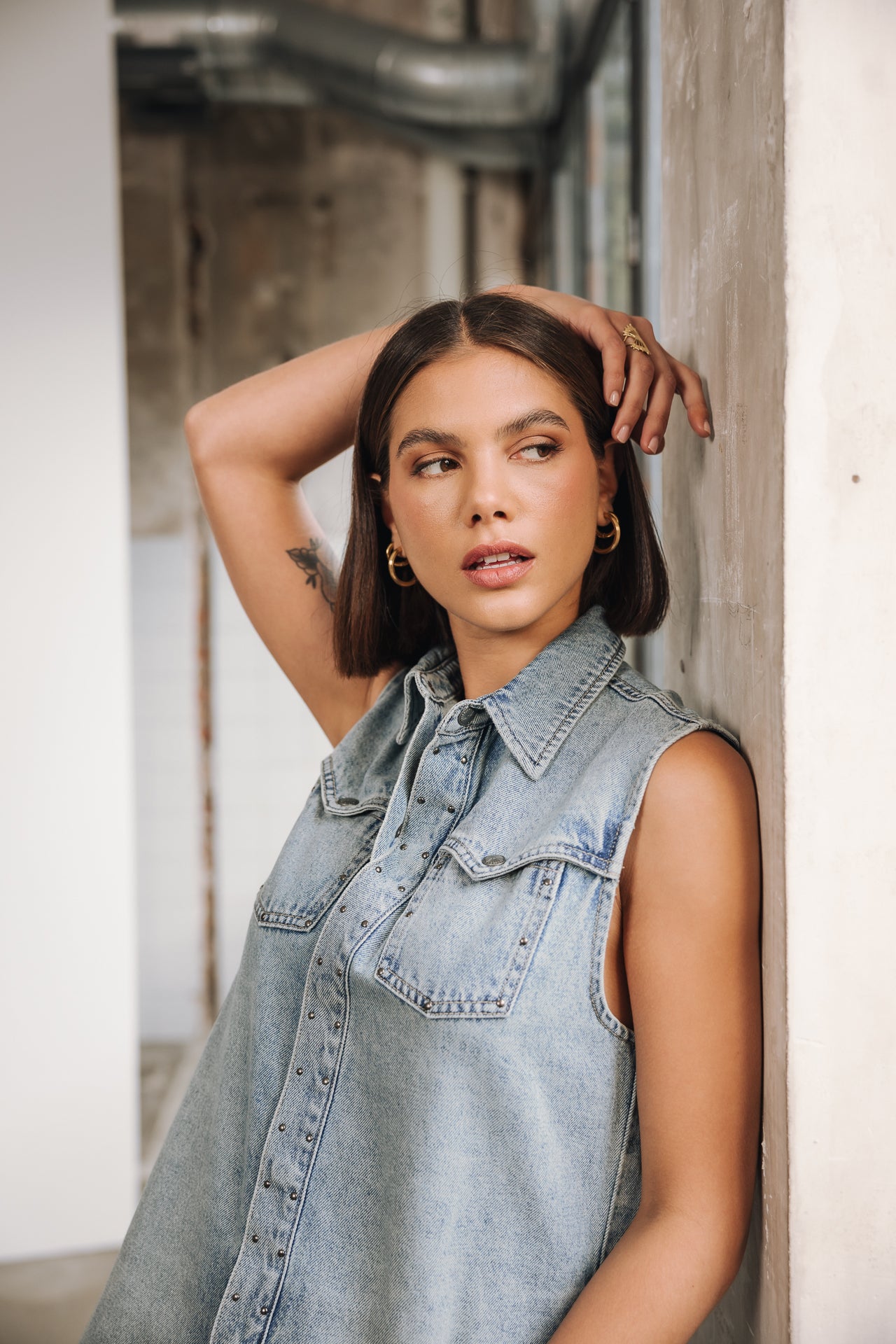 Vestido camisero Mujer Karina Denim jamaica | Freeman T. Porter