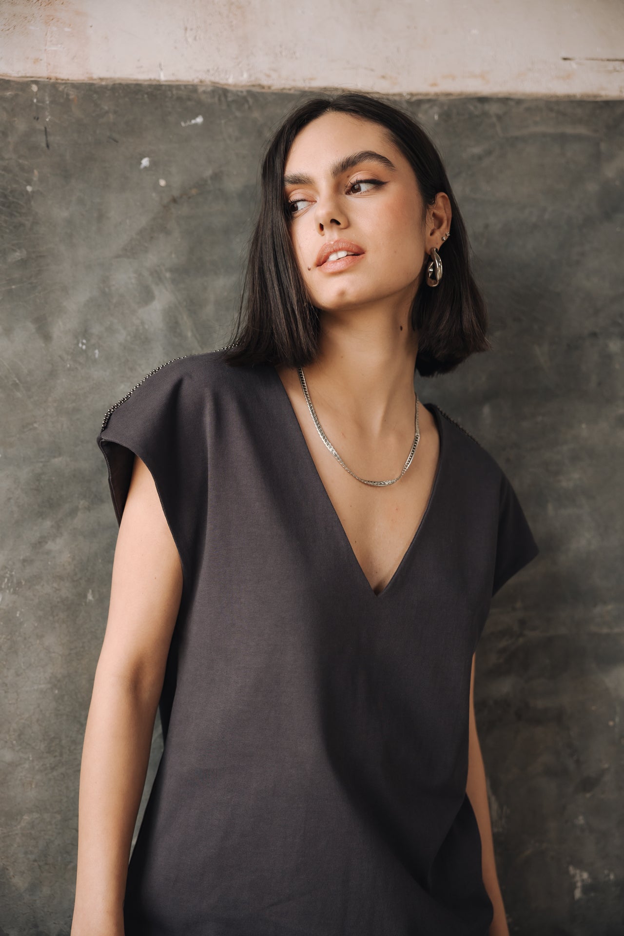 Robe longue Femme Reel Plain anthra | Freeman T. Porter