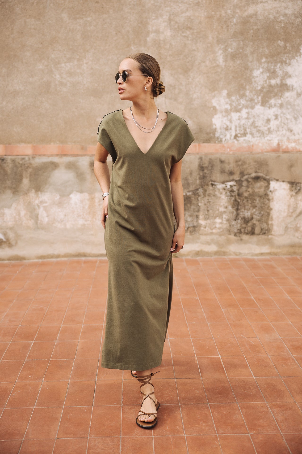 Robe longue Femme Reel Plain ivy green | Freeman T. Porter