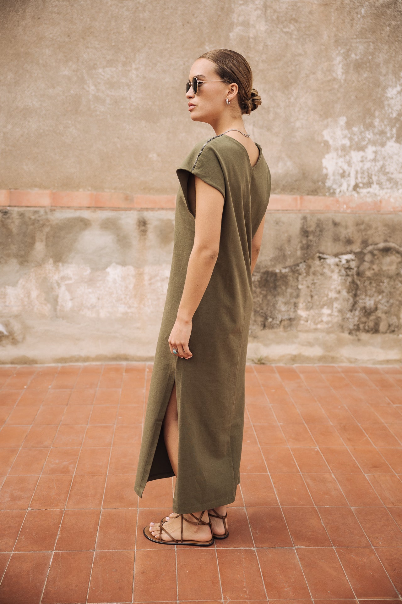 Robe longue Femme Reel Plain ivy green | Freeman T. Porter