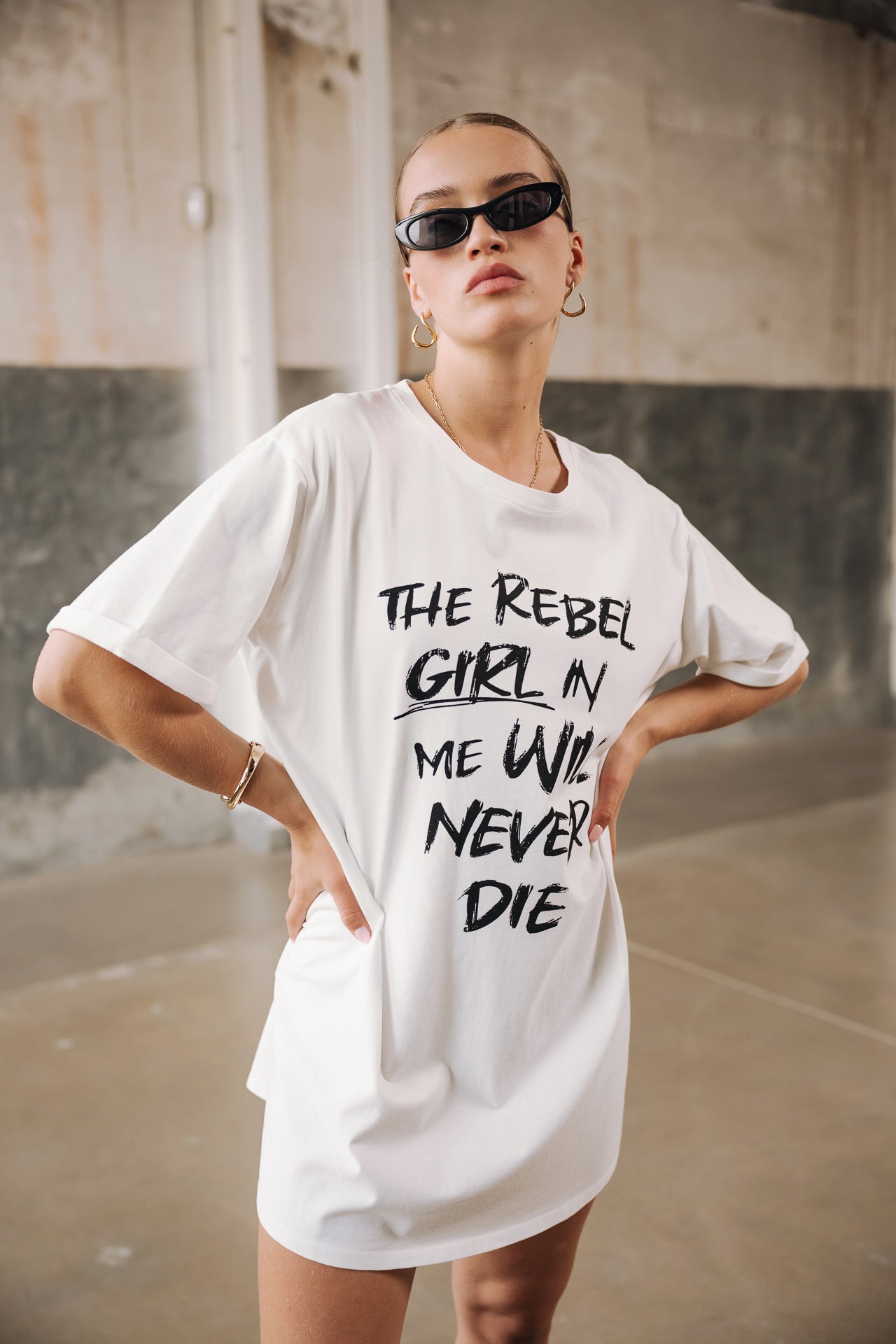 Robe T-shirt Femme Ralls Never Die white | Freeman T. Porter