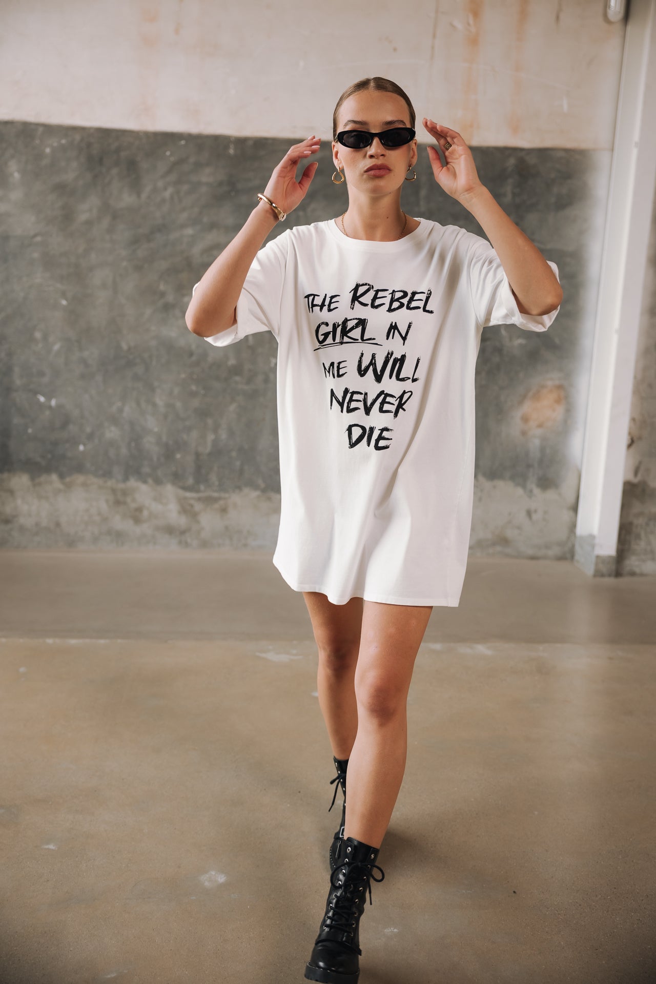 Robe T-shirt Femme Ralls Never Die white | Freeman T. Porter