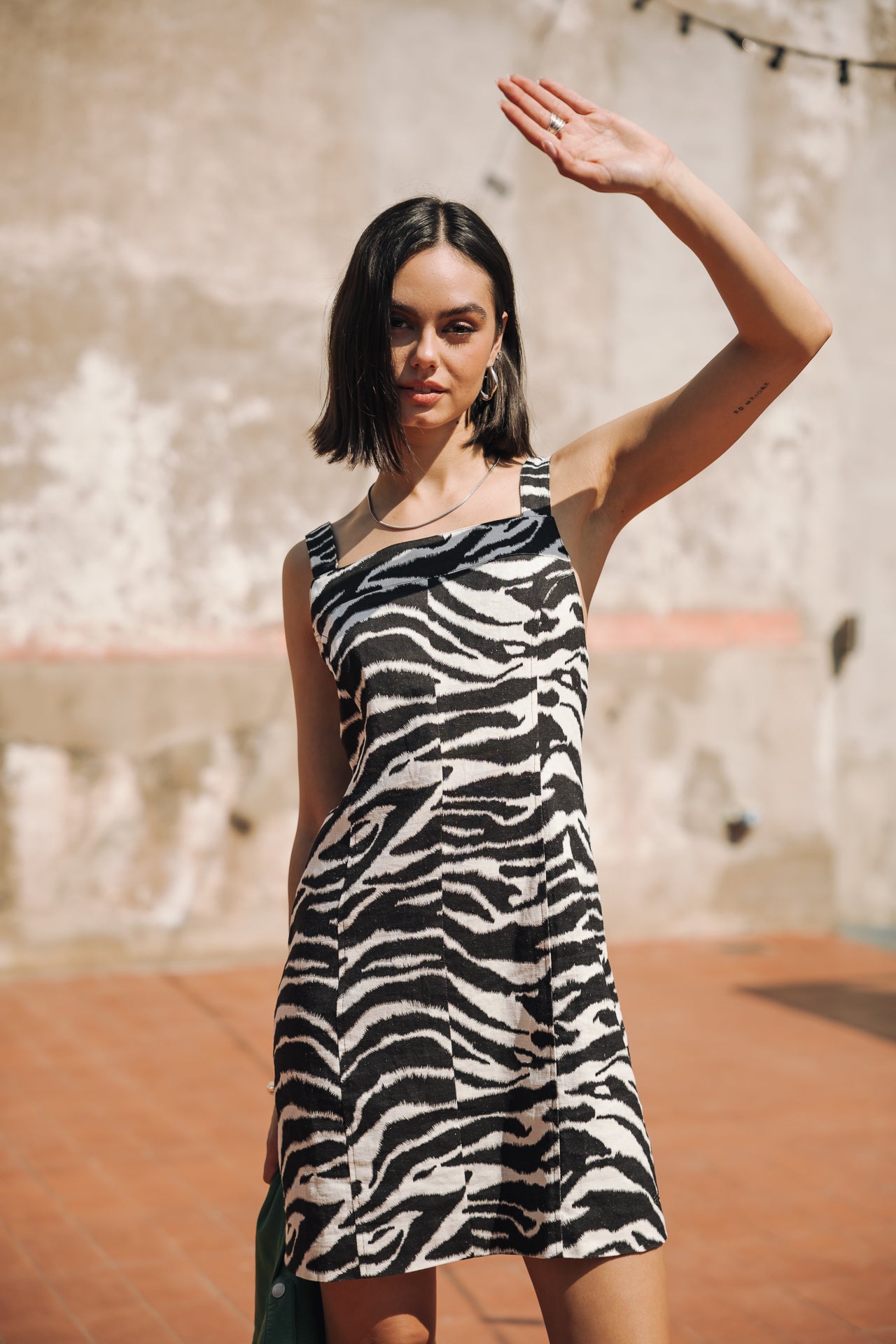 Robe imprimée Femme Reca Zebra white | Freeman T. Porter