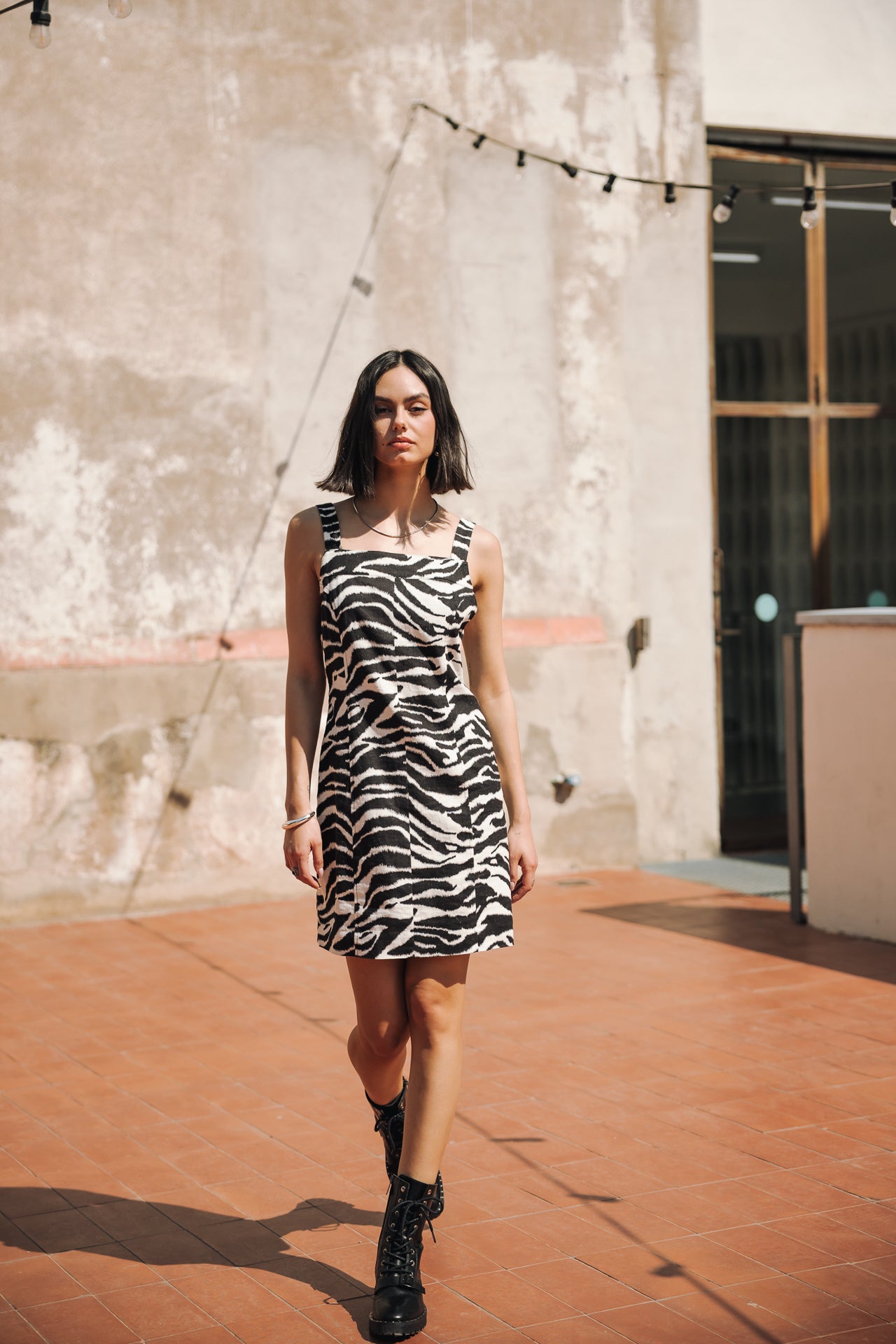 Robe imprimée Femme Reca Zebra white | Freeman T. Porter