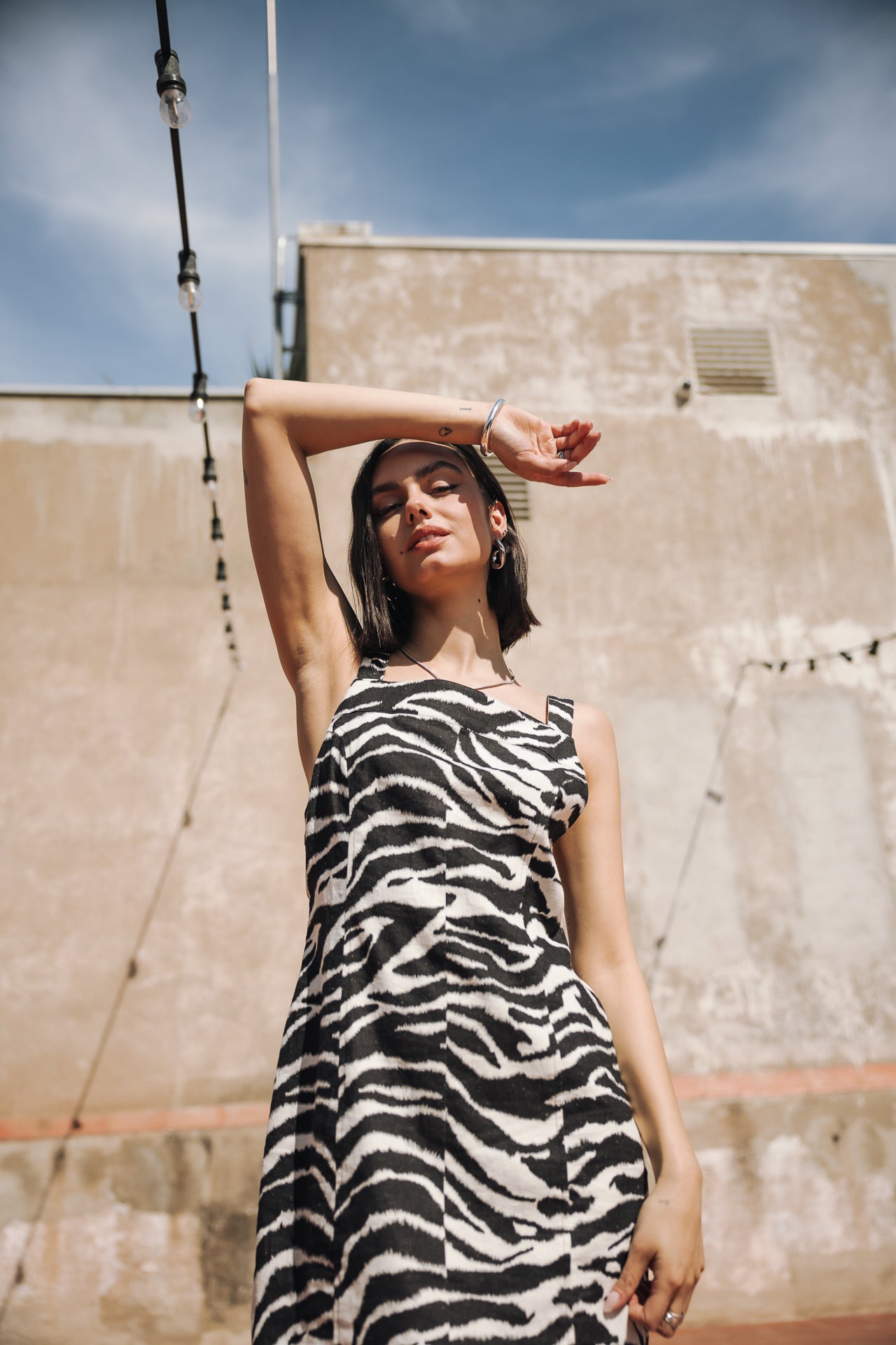Robe imprimée Femme Reca Zebra white | Freeman T. Porter