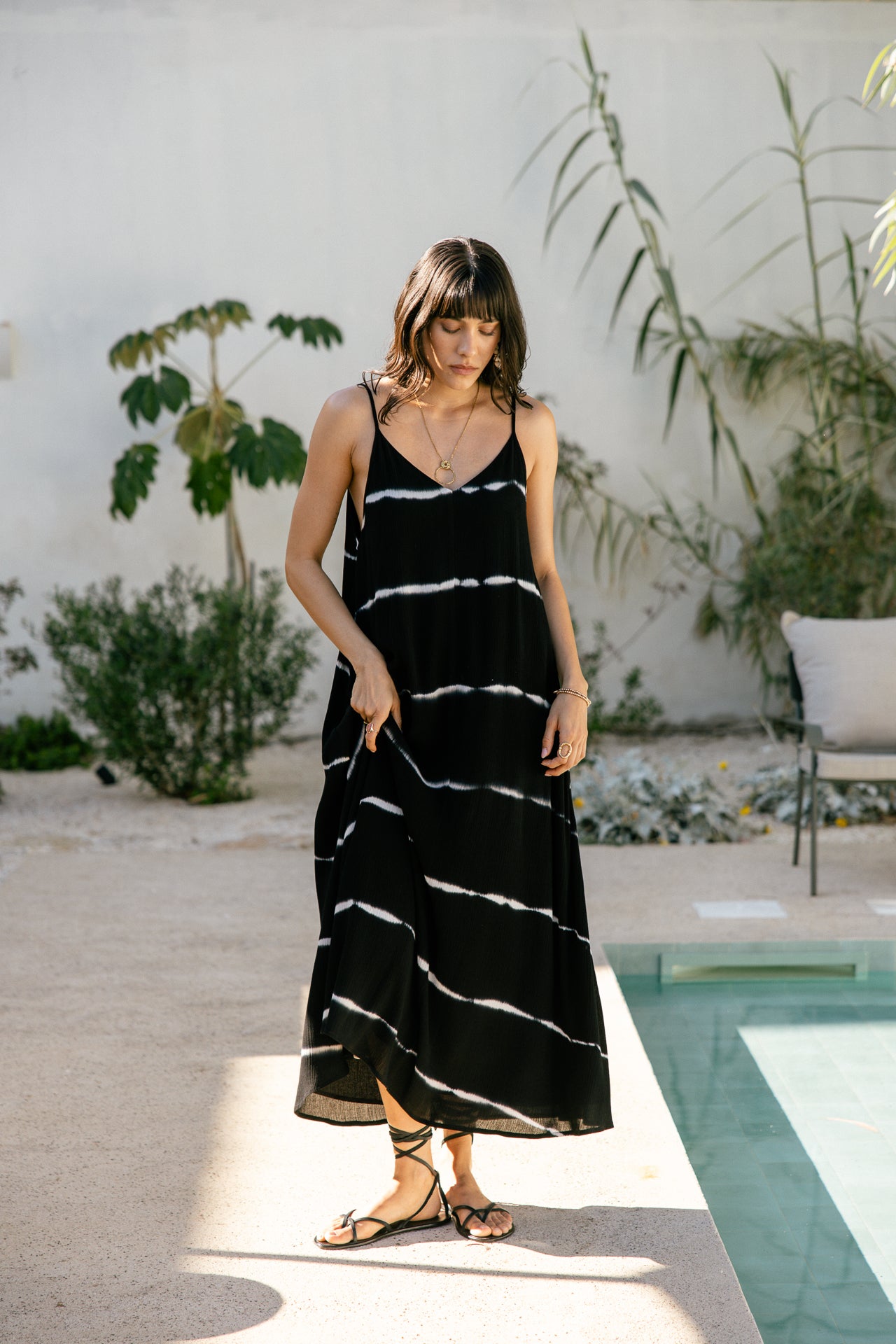 Vestido largo Mujer Redalie Tie & Dye midnight | Freeman T. Porter