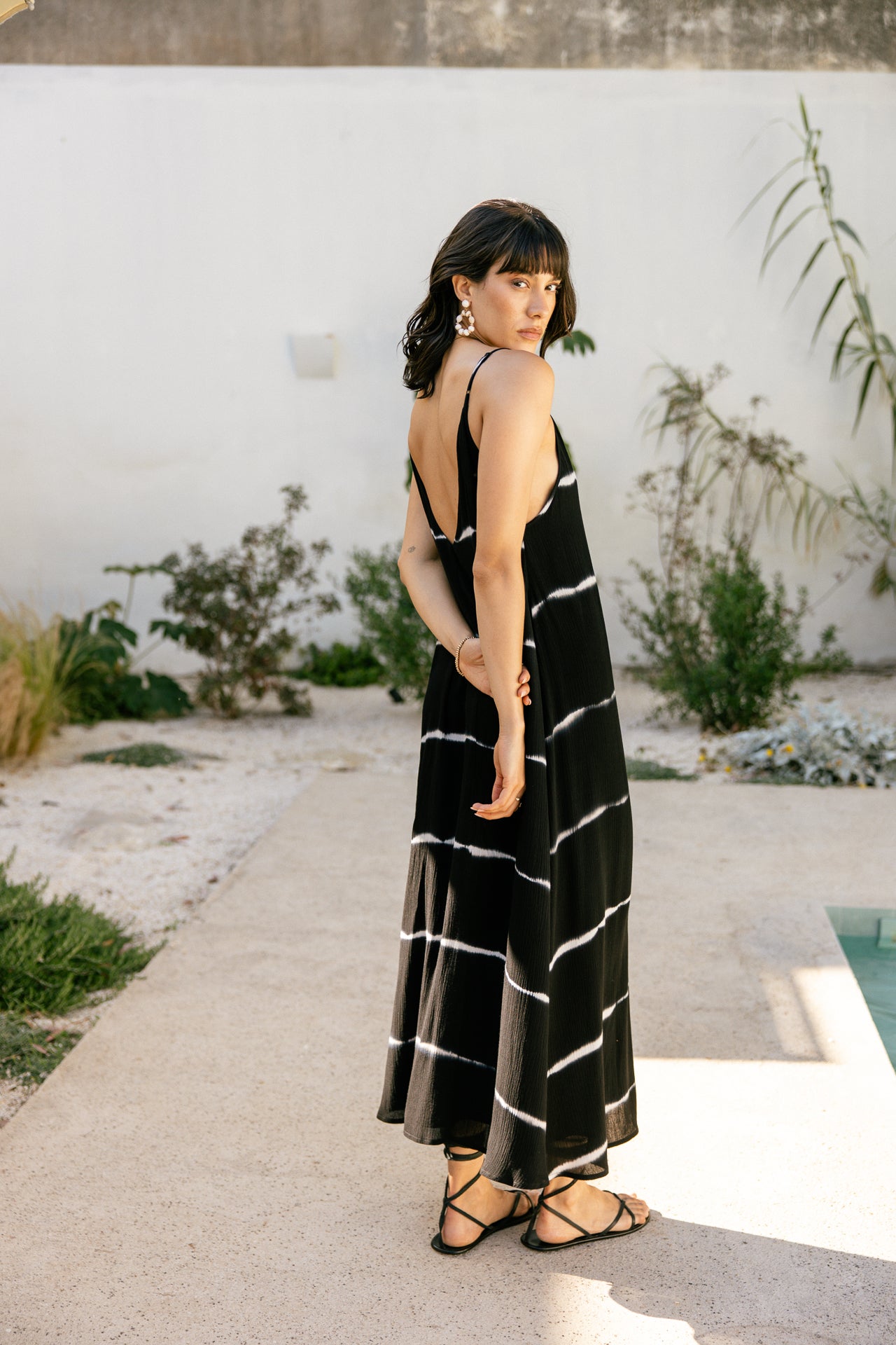 Long dress Woman Redalie Tie & Dye midnight | Freeman T. Porter