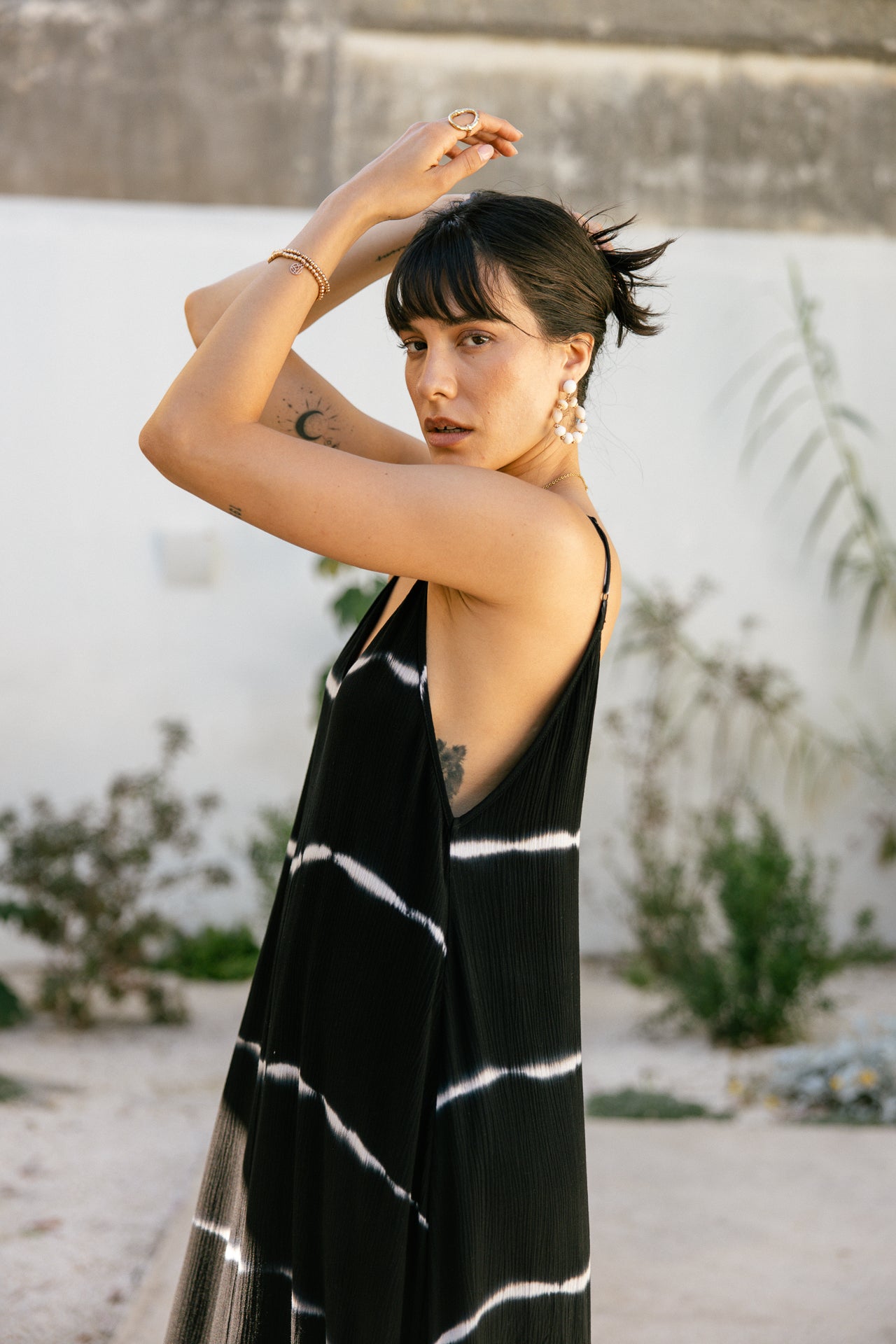 Long dress Woman Redalie Tie & Dye midnight | Freeman T. Porter
